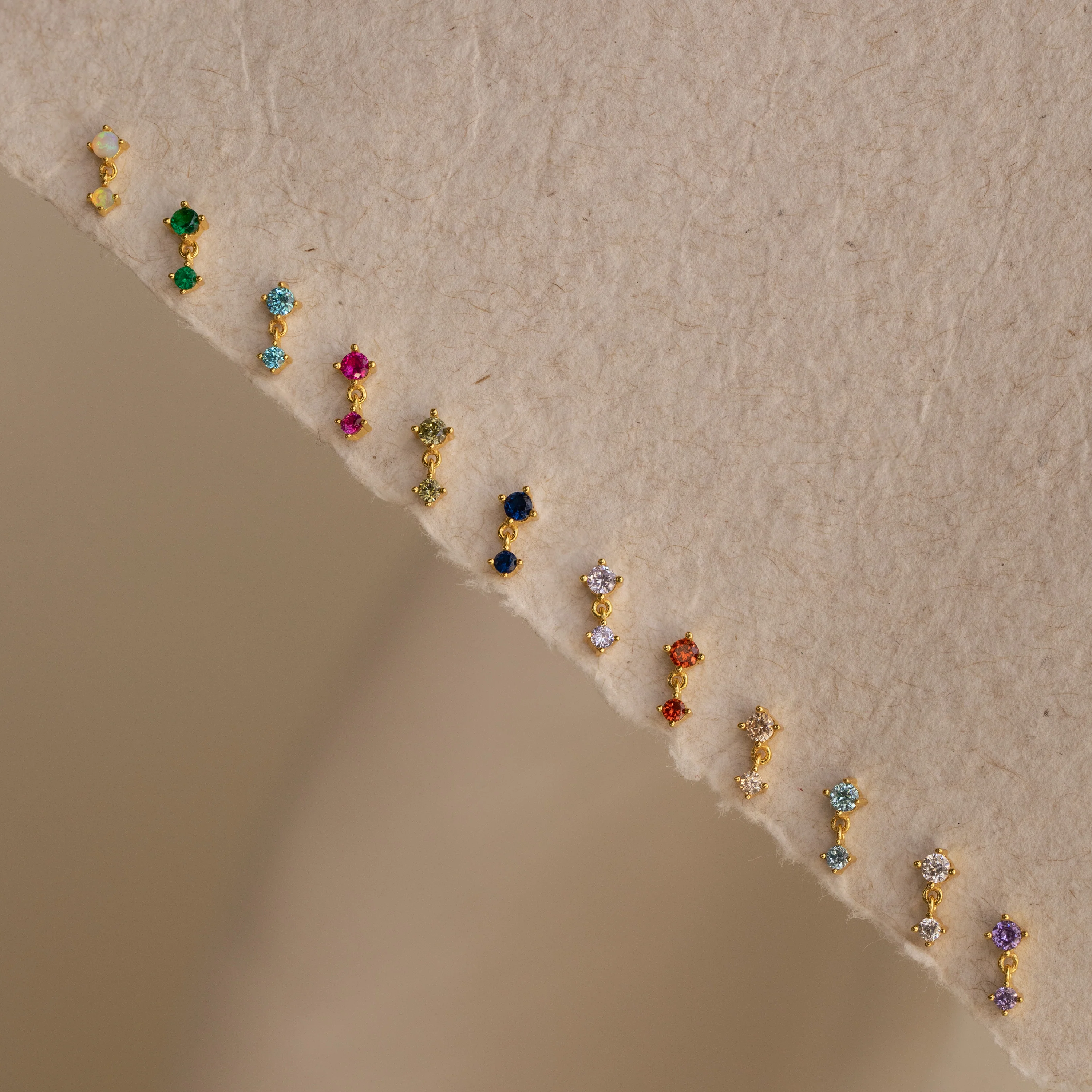 Peridot Drop Studs - Image 3