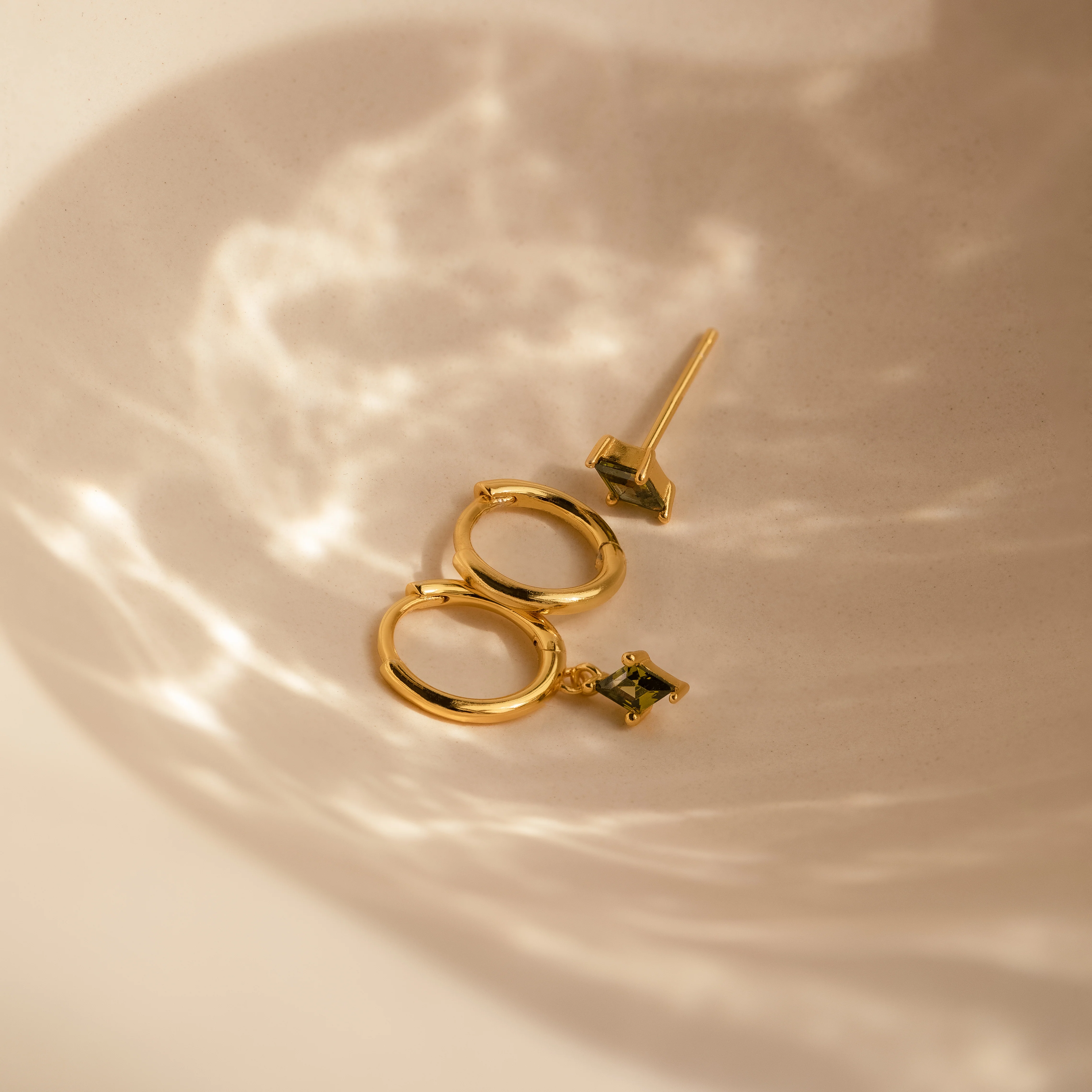 Peridot Earrings Set in 18K Gold - Image 4