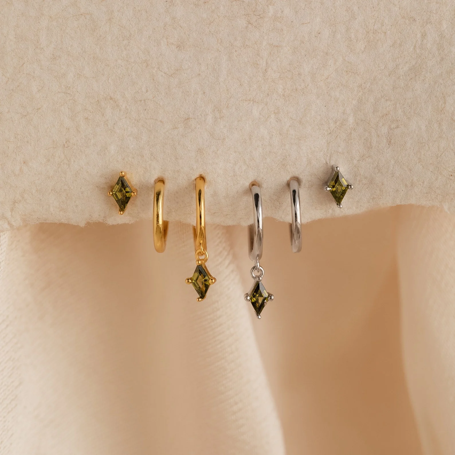 Peridot Earrings Set in 18K Gold - Image 6