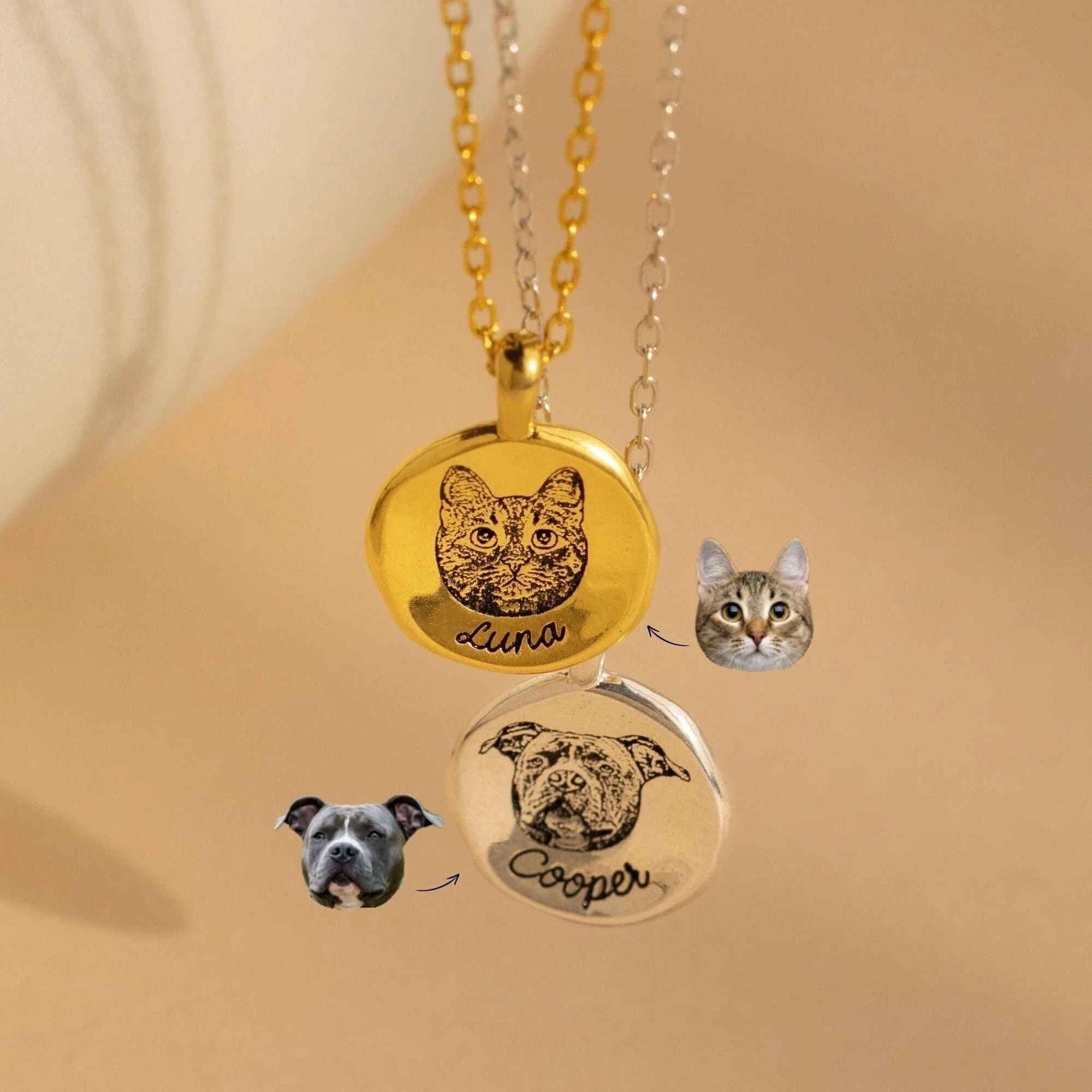 Pet Portrait Coin Necklace - Image 5