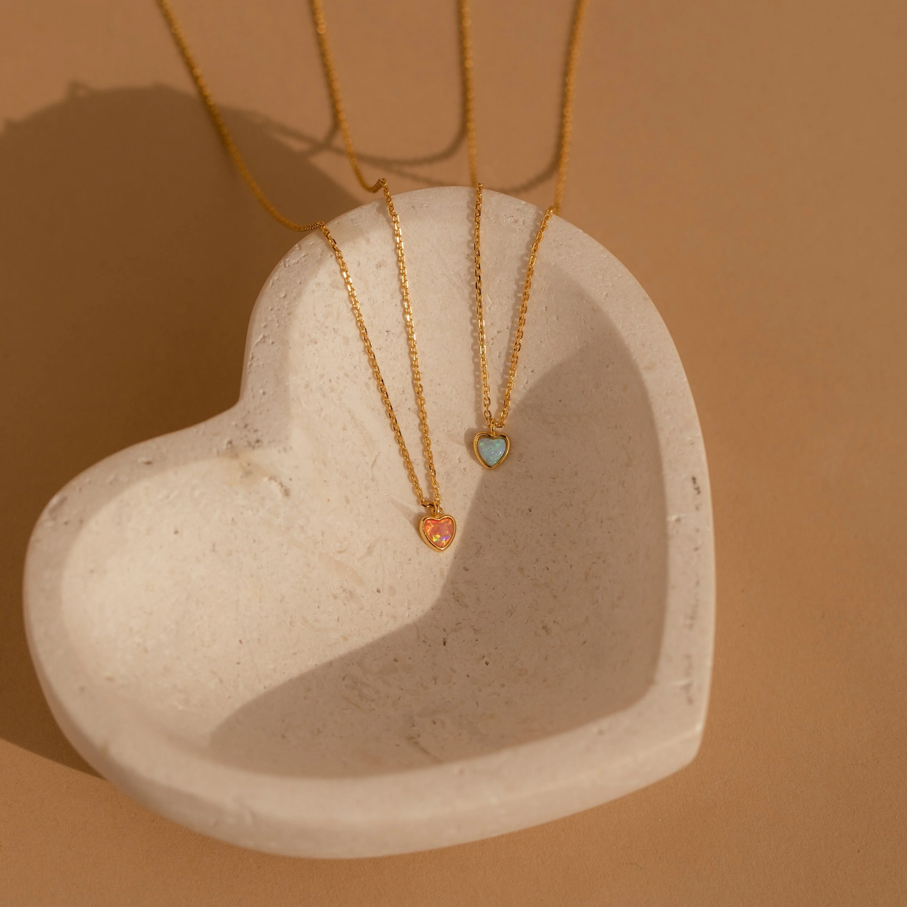 Pink Opal Heart Necklace - Image 8