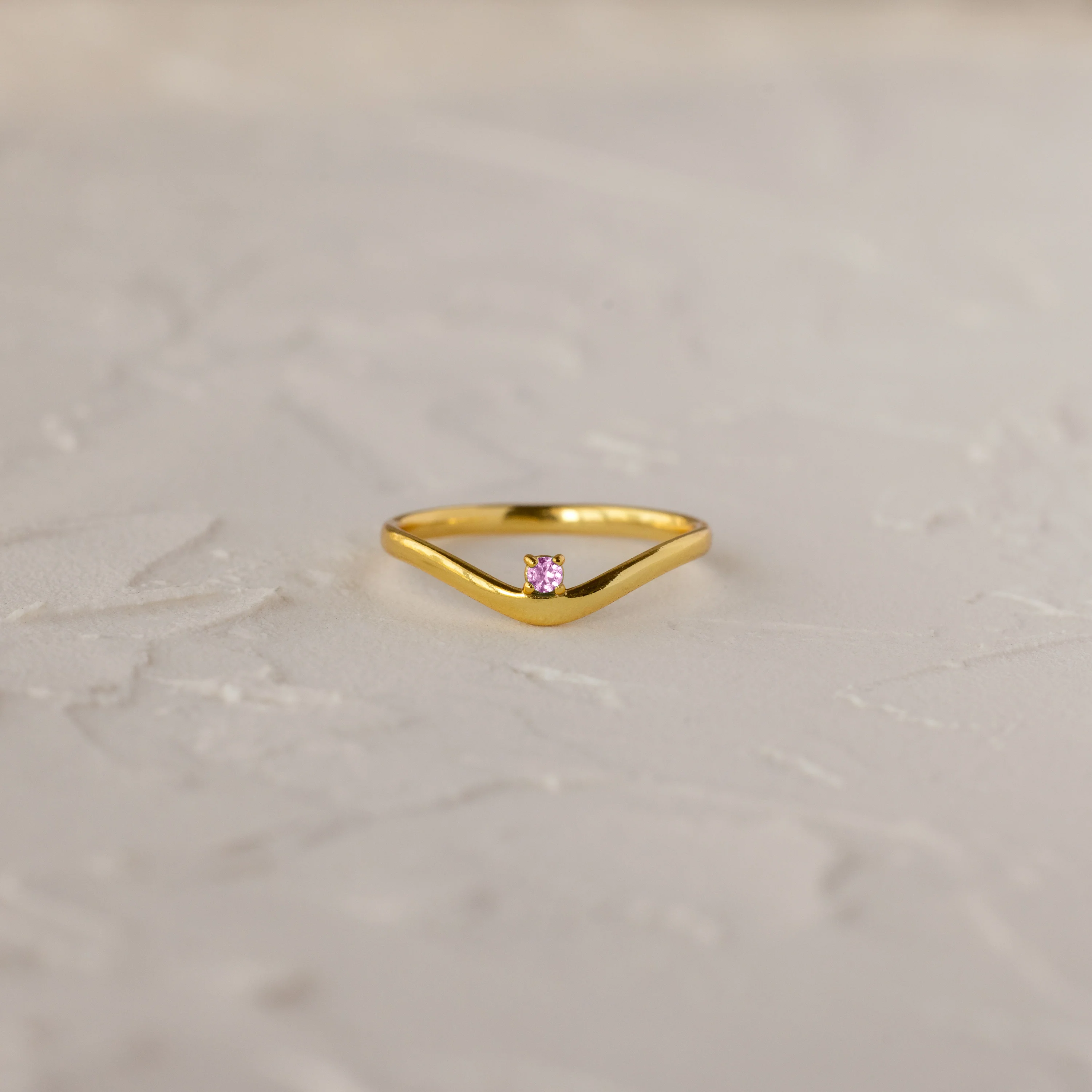 Birthstone Drop Curve Ring - Image 12