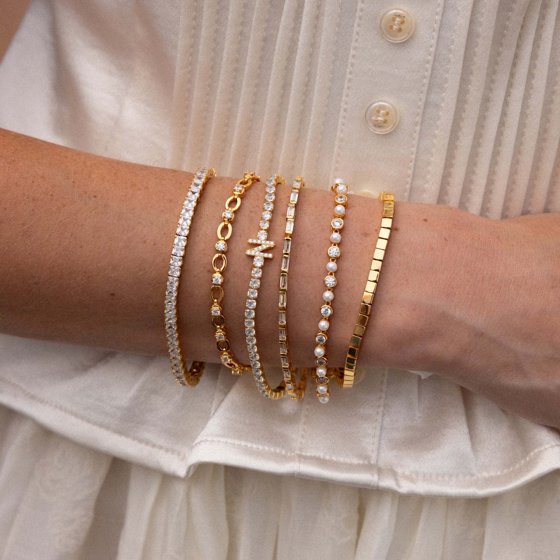 Princess Diamond Tennis Bracelet - Image 4