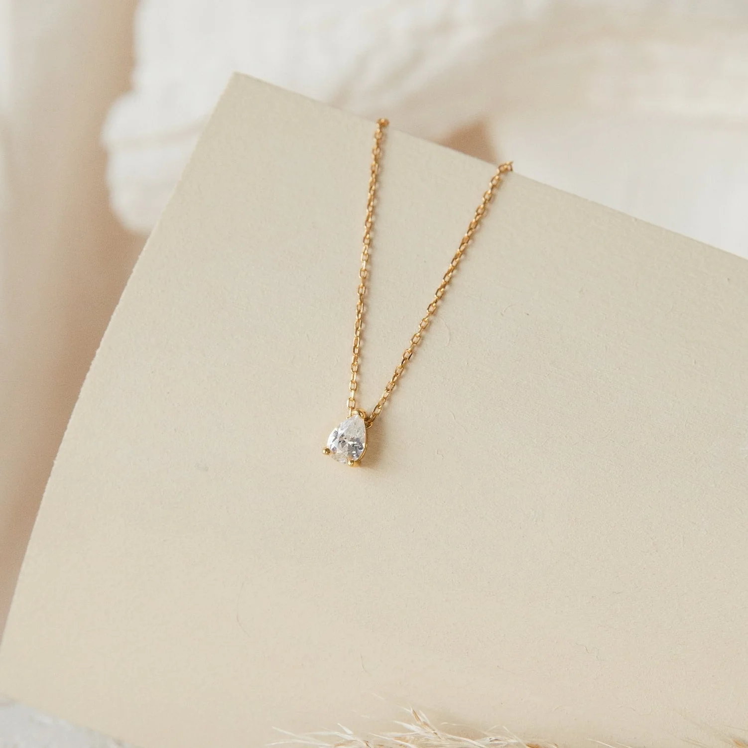 Rae Diamond Necklace in 18K Gold - Image 3