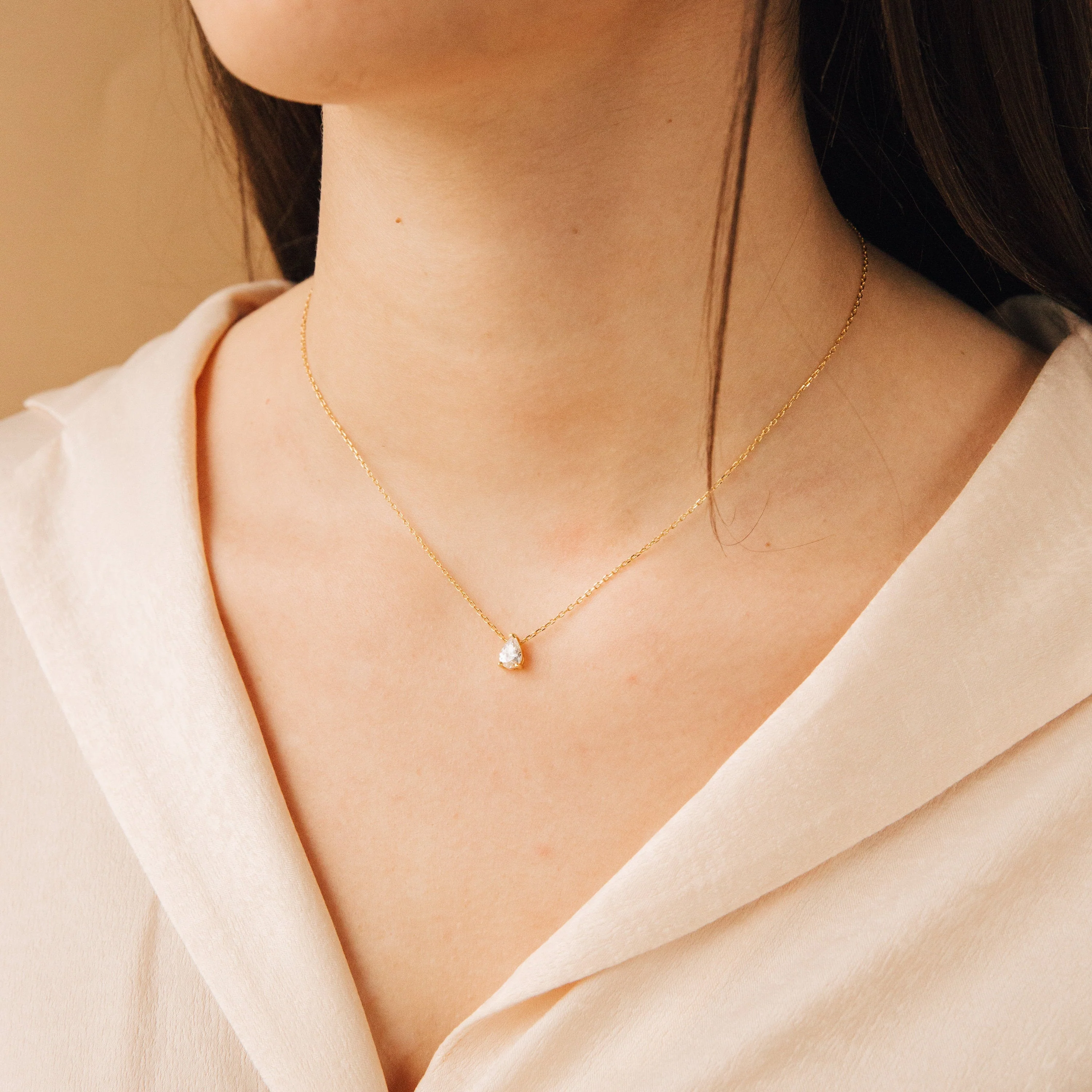 Rae Diamond Necklace in 18K Gold - Image 5