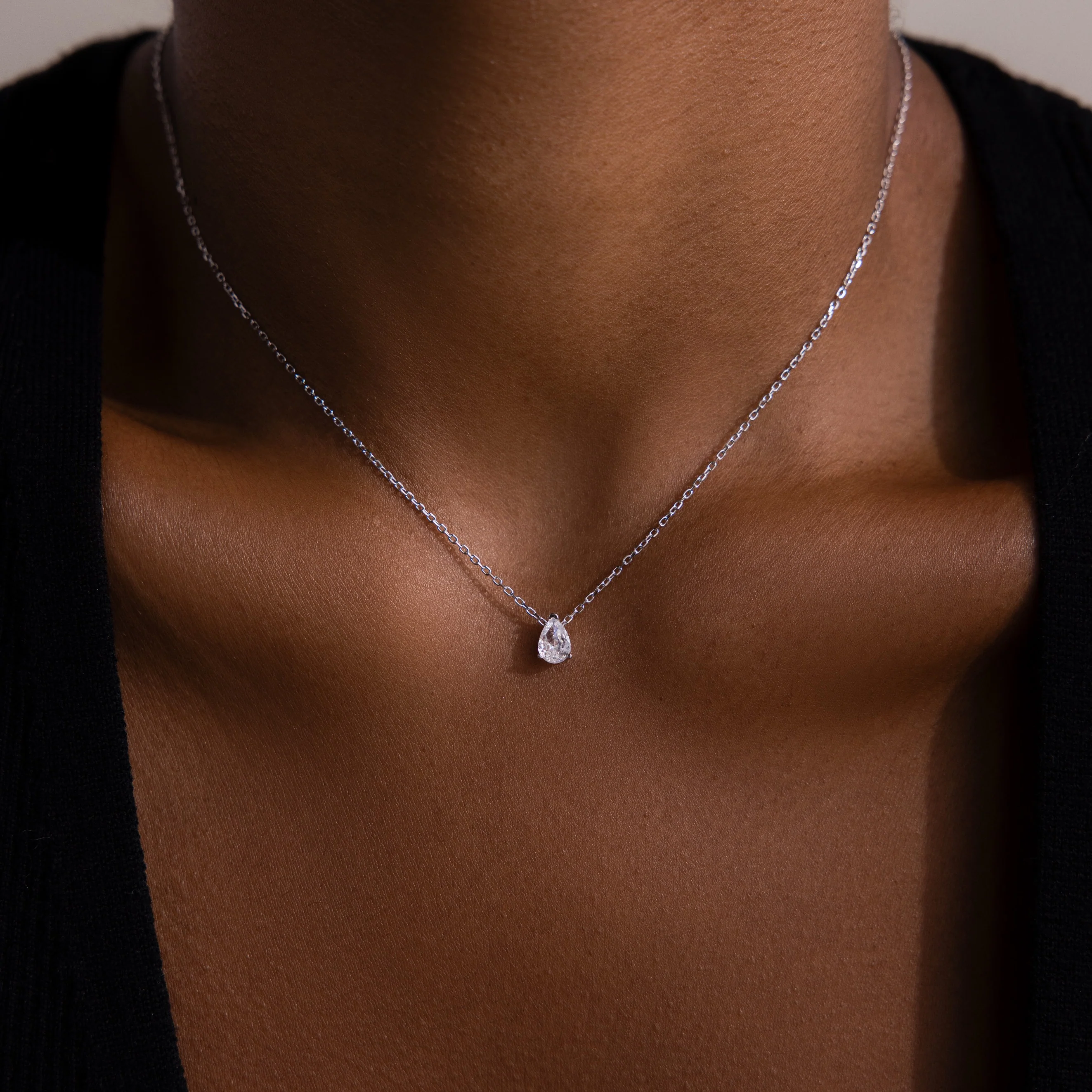 Rae Diamond Necklace in Silver - Image 2