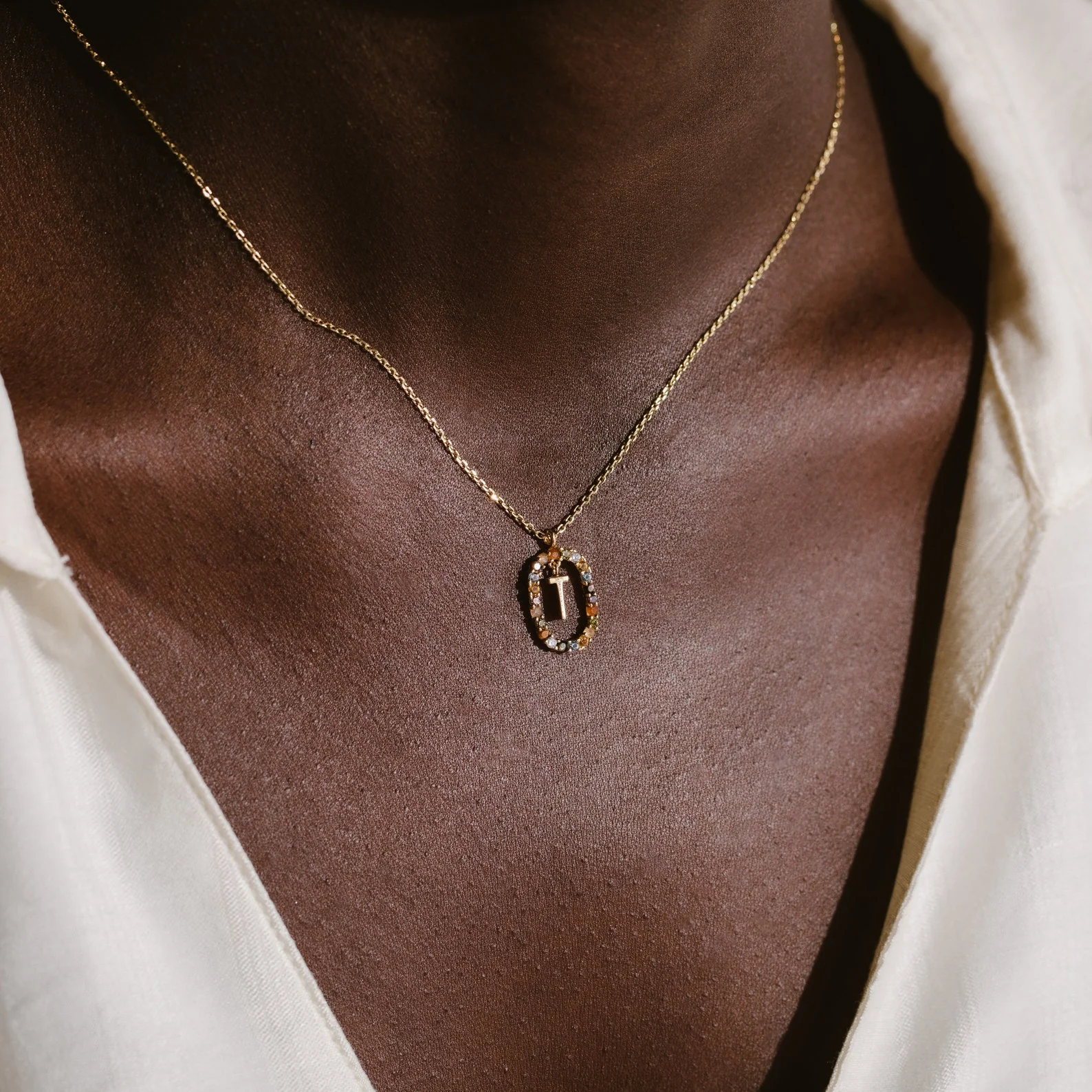 Rainbow Initial Necklace - Image 6