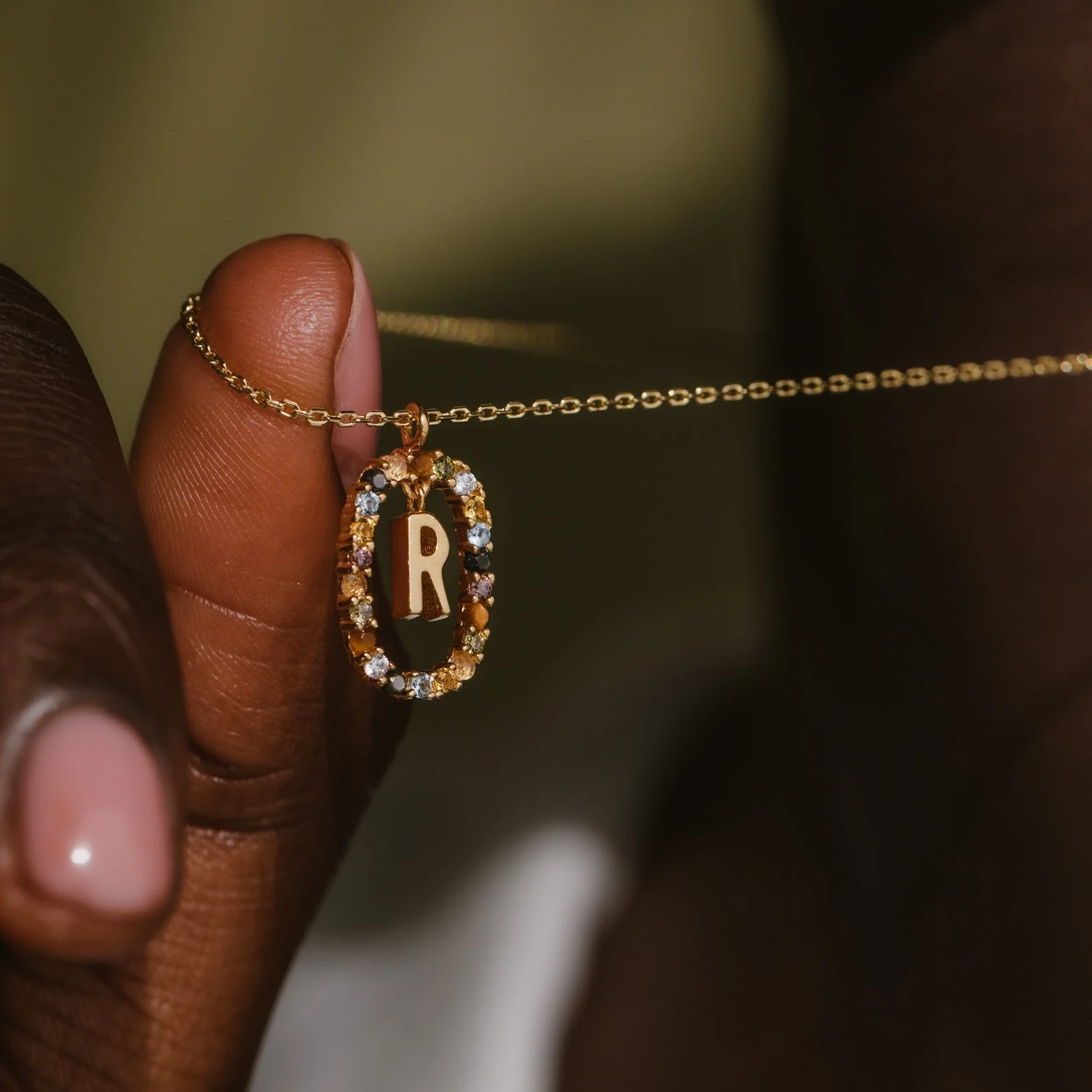 Rainbow Initial Necklace - Image 8