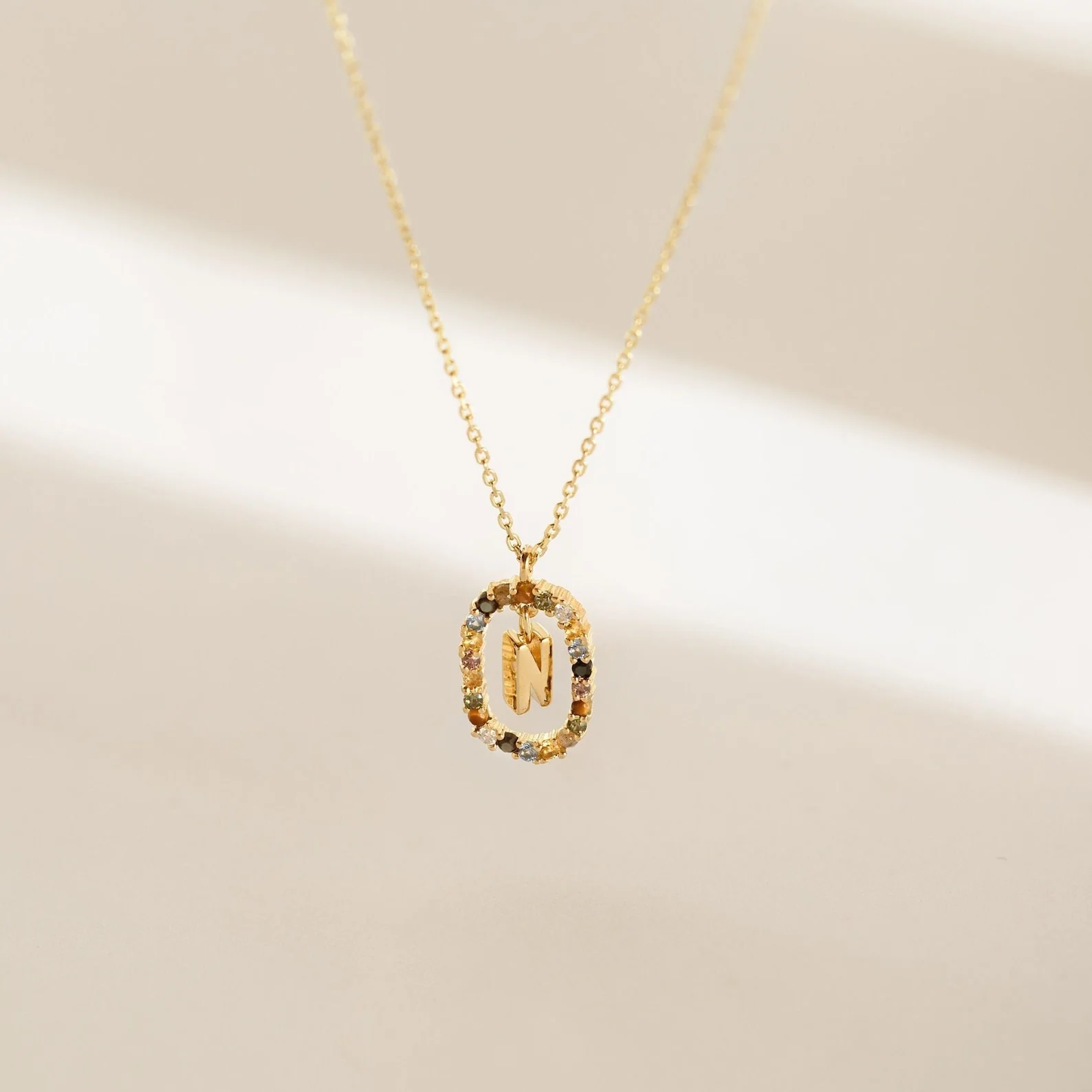 Rainbow Initial Necklace - Image 9