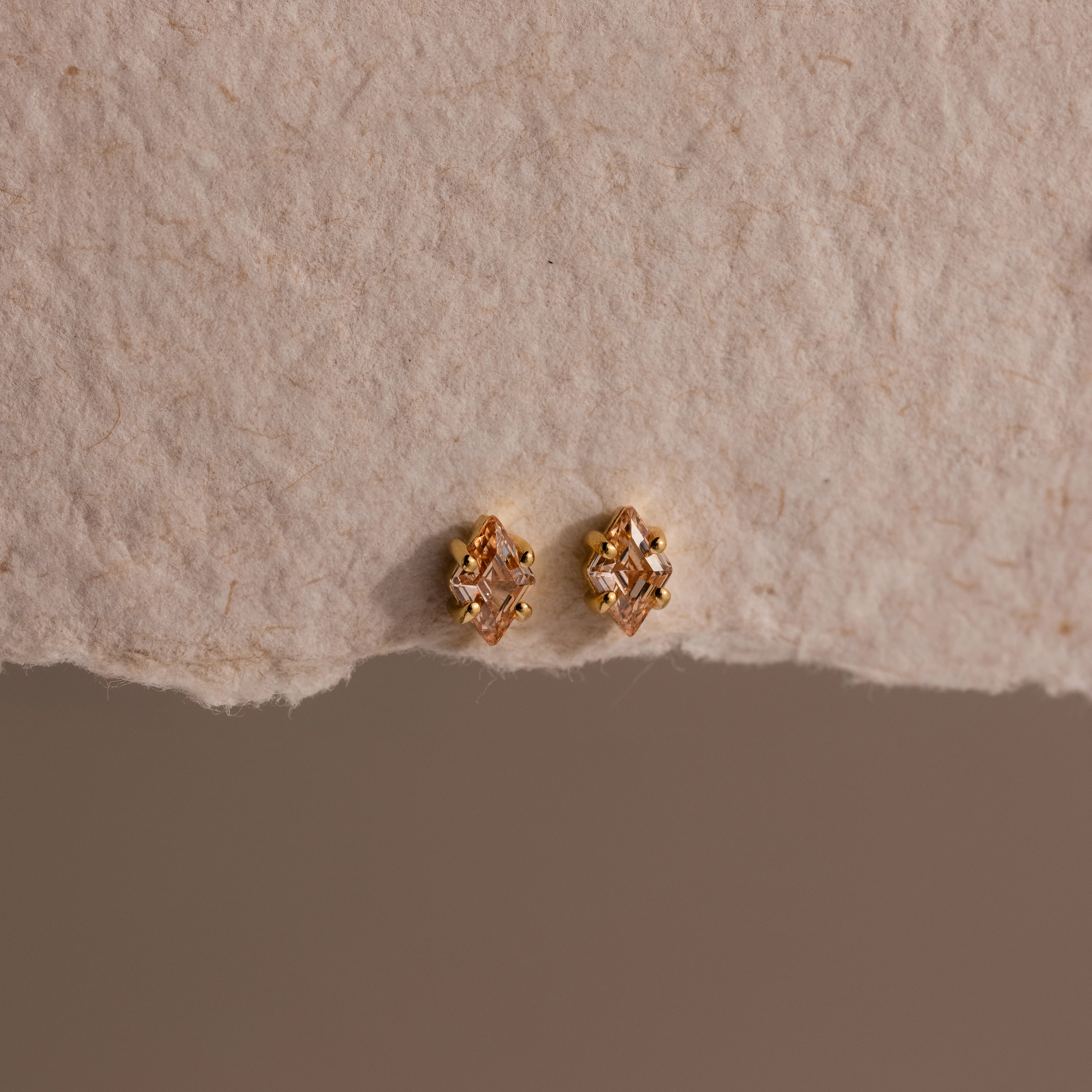 Rhombus Topaz Flatback Studs