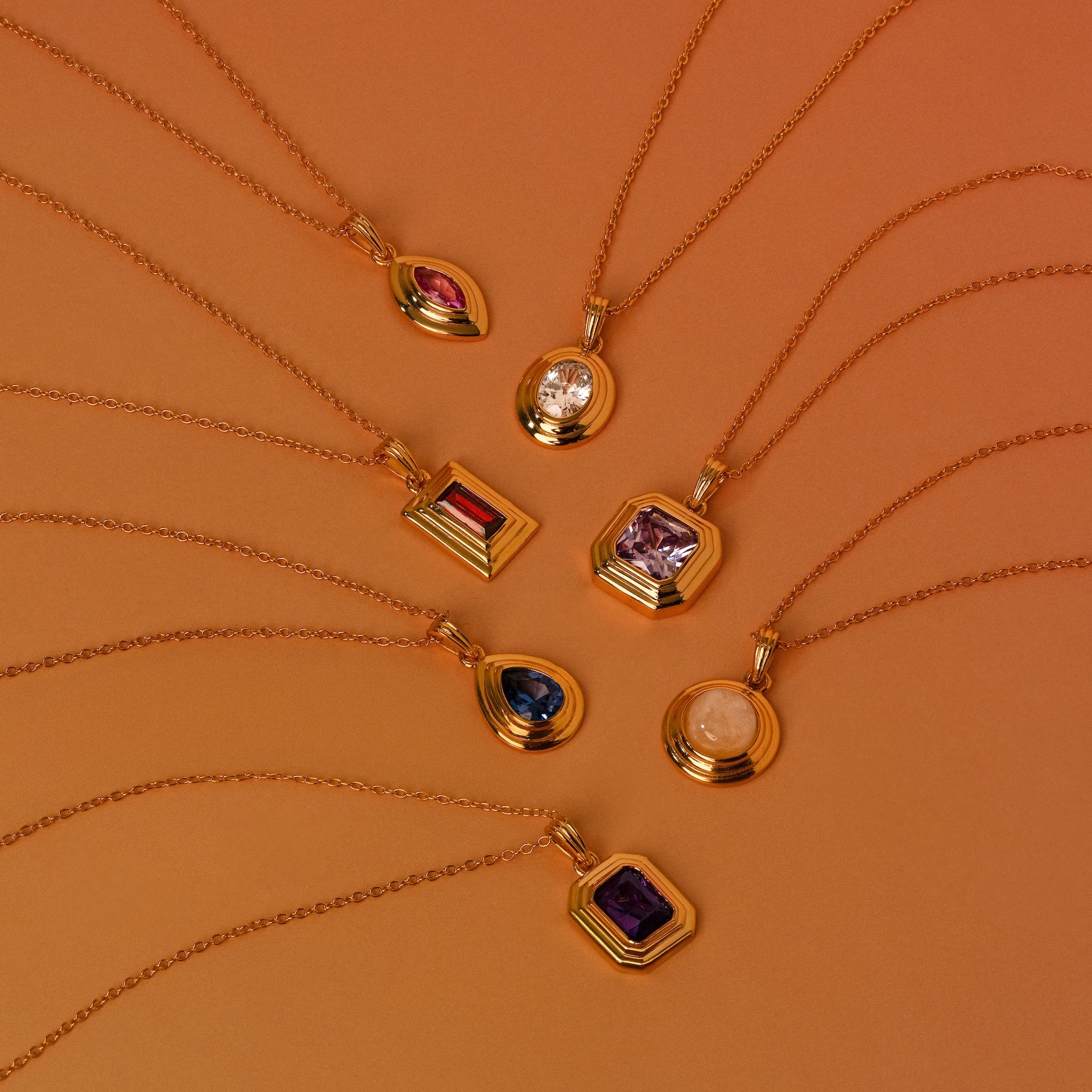 Ribbed Aquamarine Pendant Necklace - Image 3