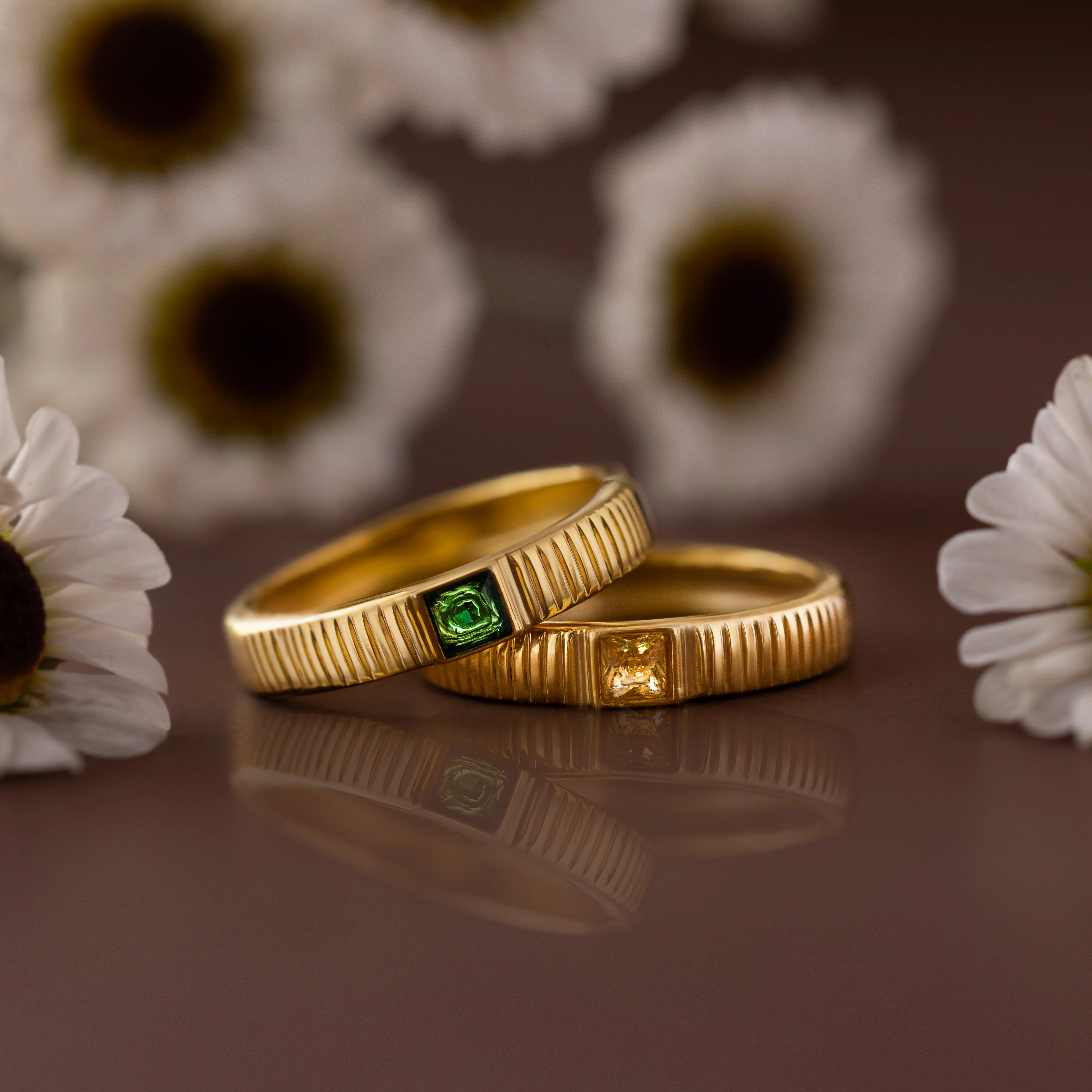 Ribbed Birthstone Band - Image 7