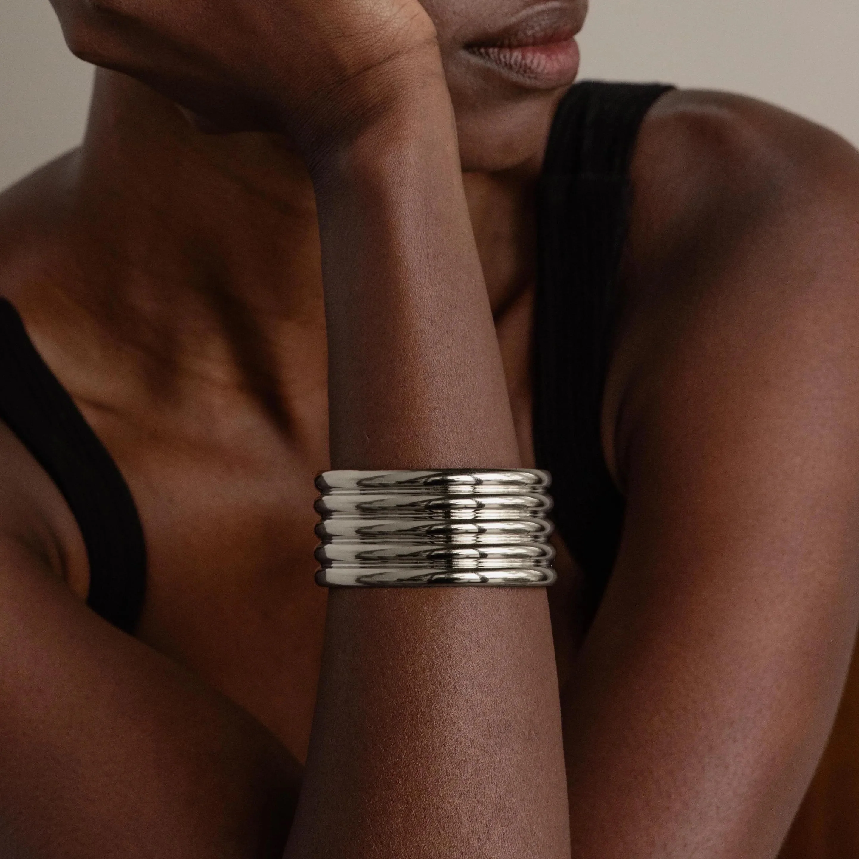 Ribbed Cuff Bracelet - Image 4