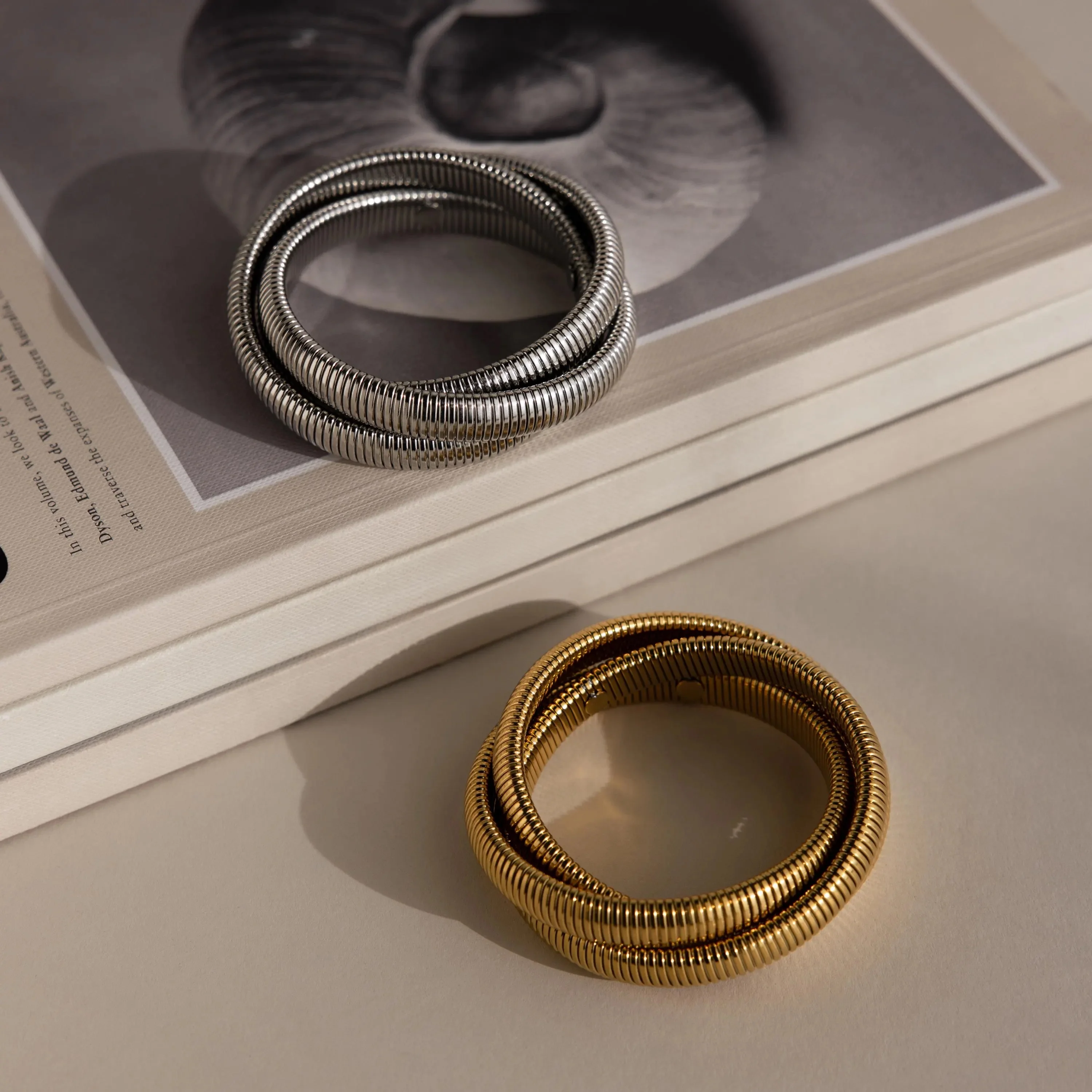 Ribbed Infinity Bangle - Image 3