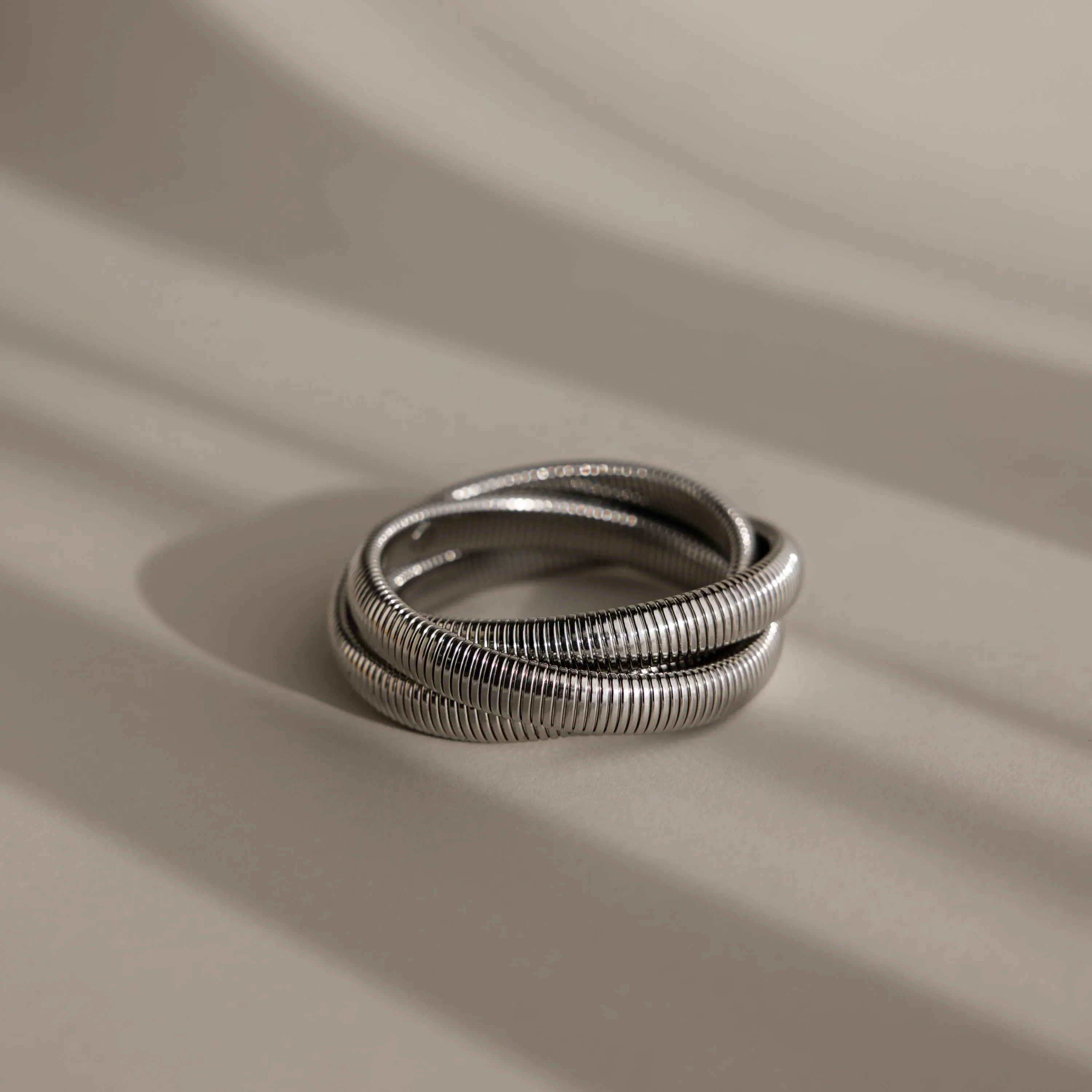 Ribbed Infinity Bangle - Image 5