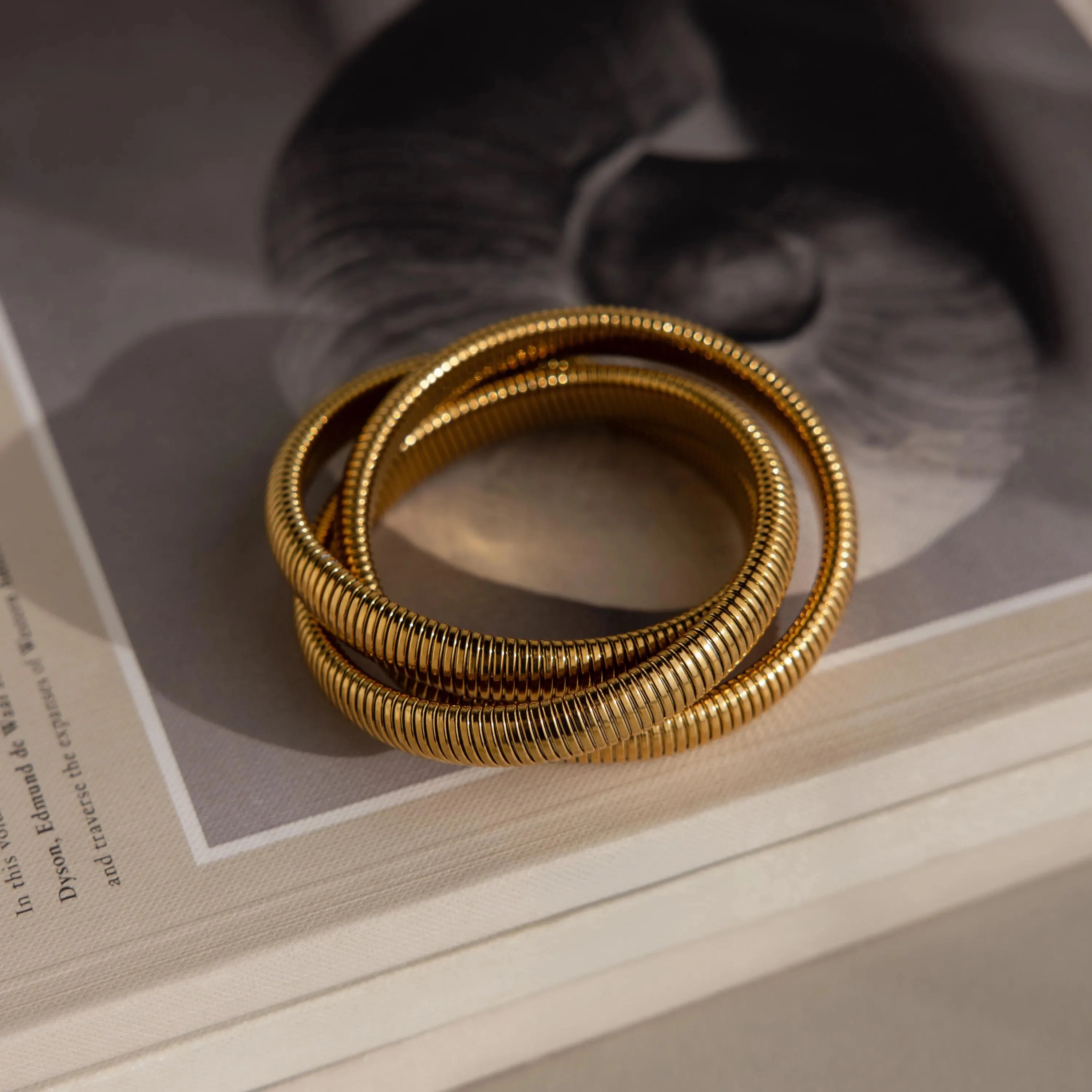 Ribbed Infinity Bangle - Image 7