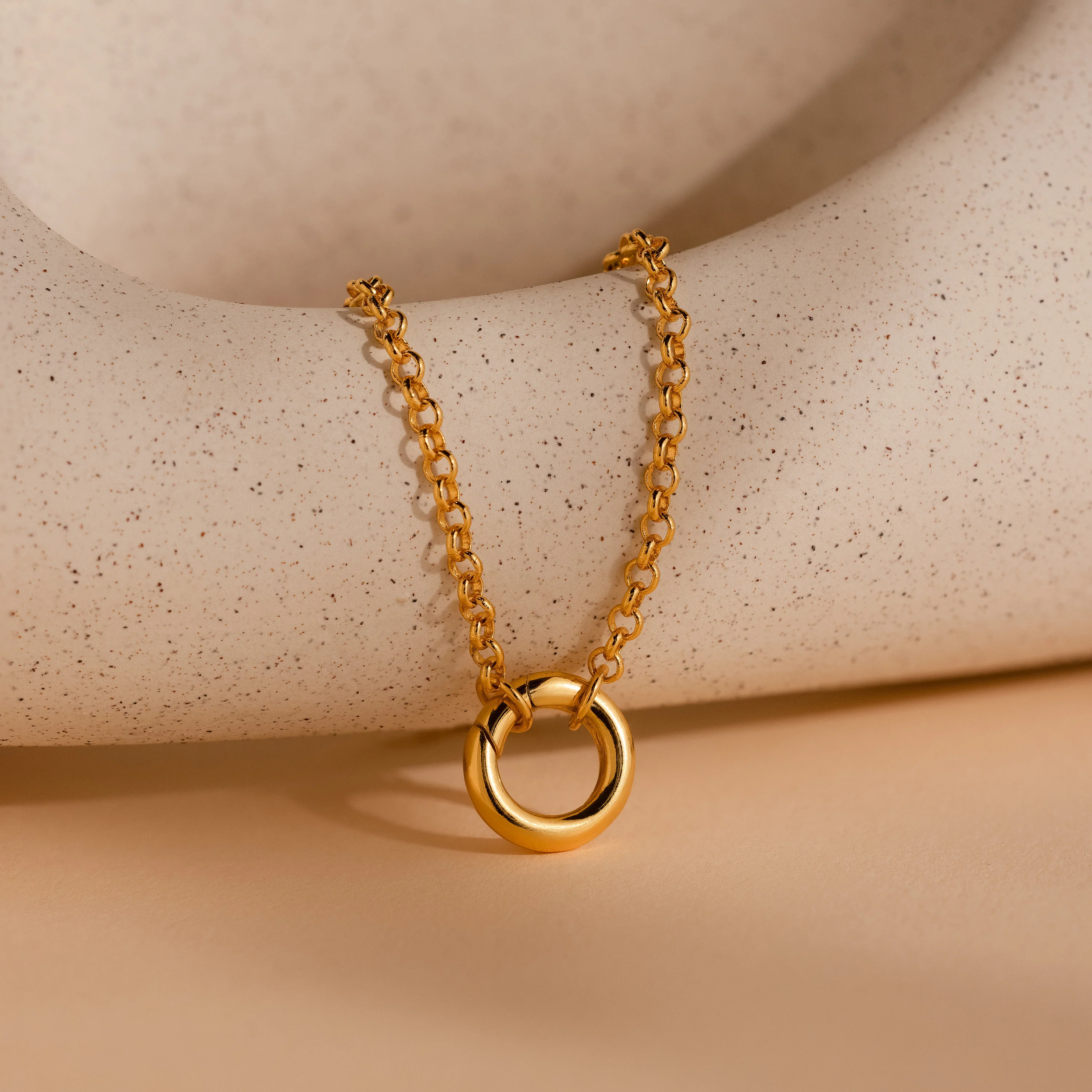 Rolo Circle Charm Bracelet - Image 2