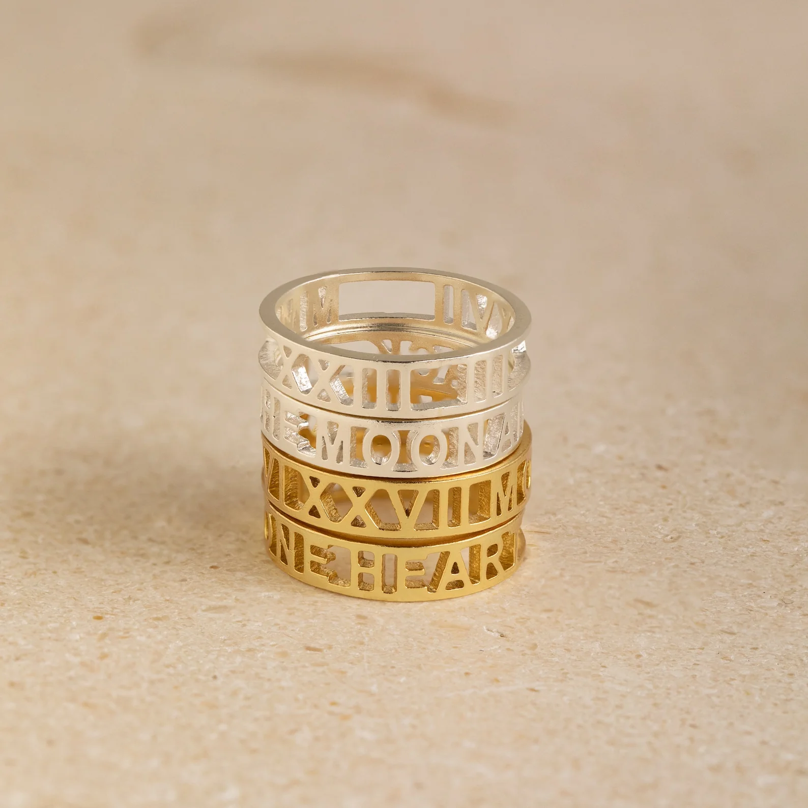 Roman Numerals Ring in Silver - Image 7