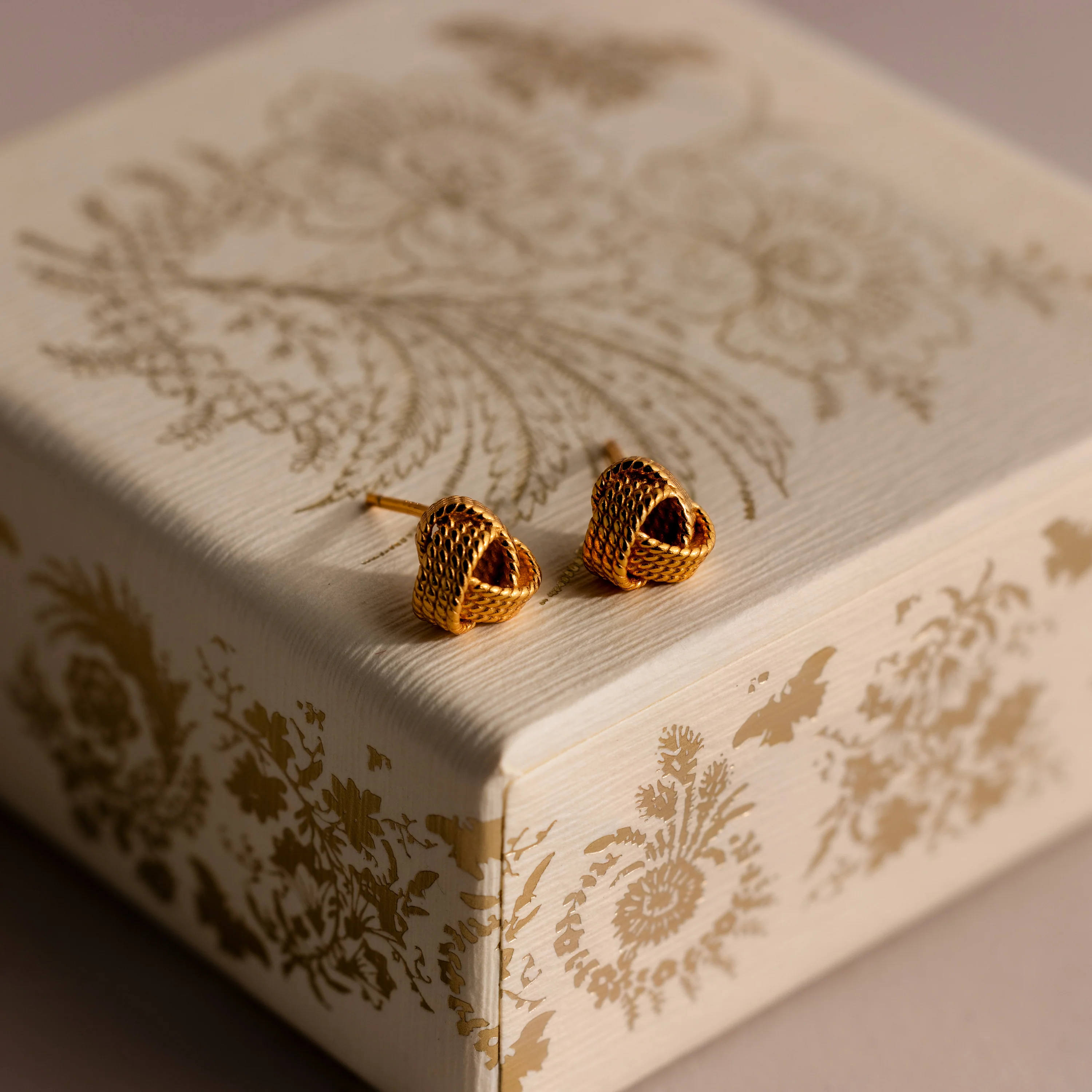 Rope Knot Studs in 18K Gold - Image 5