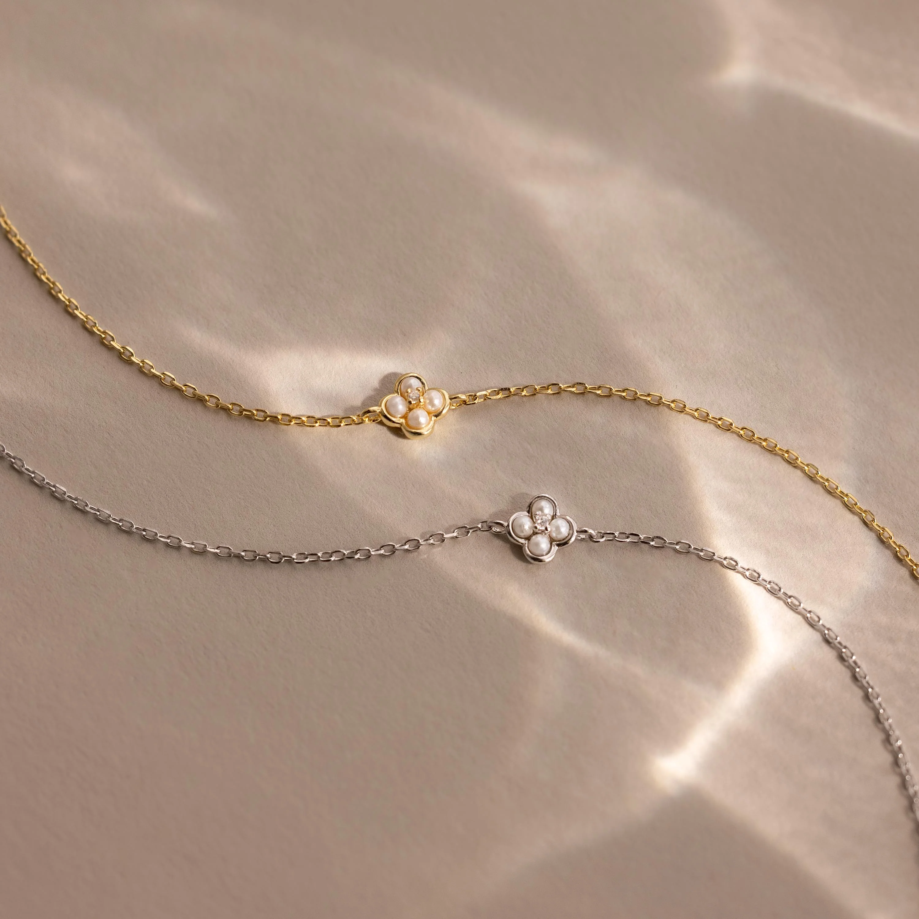 Rounded Pearl Flower Bracelet - Image 5
