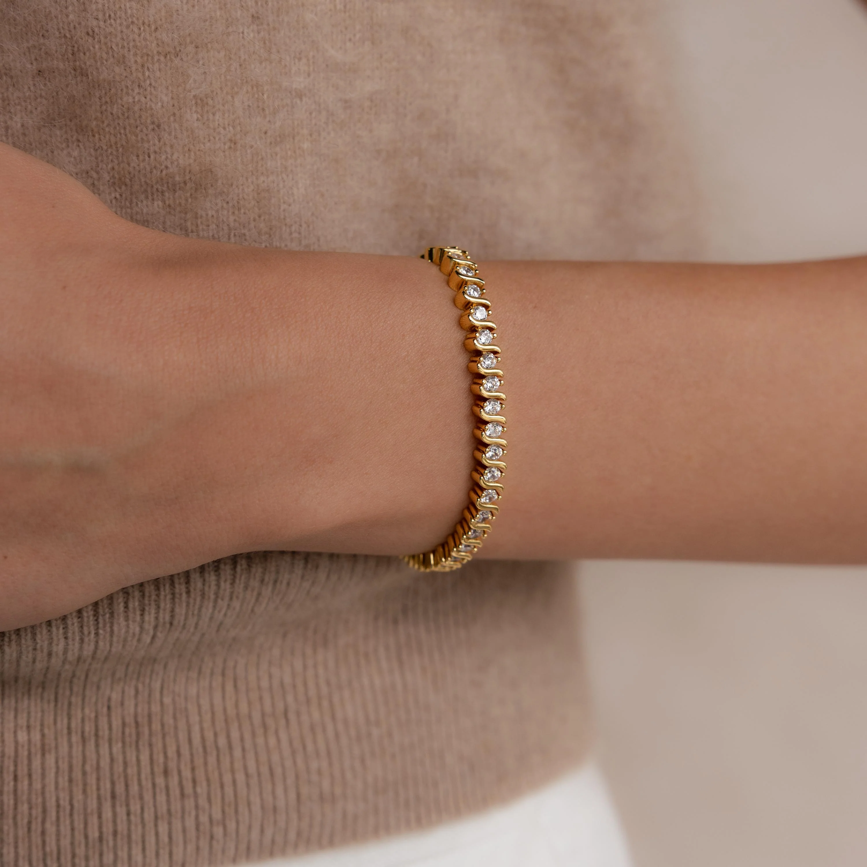 S-Link Diamond Tennis Bracelet - Image 3