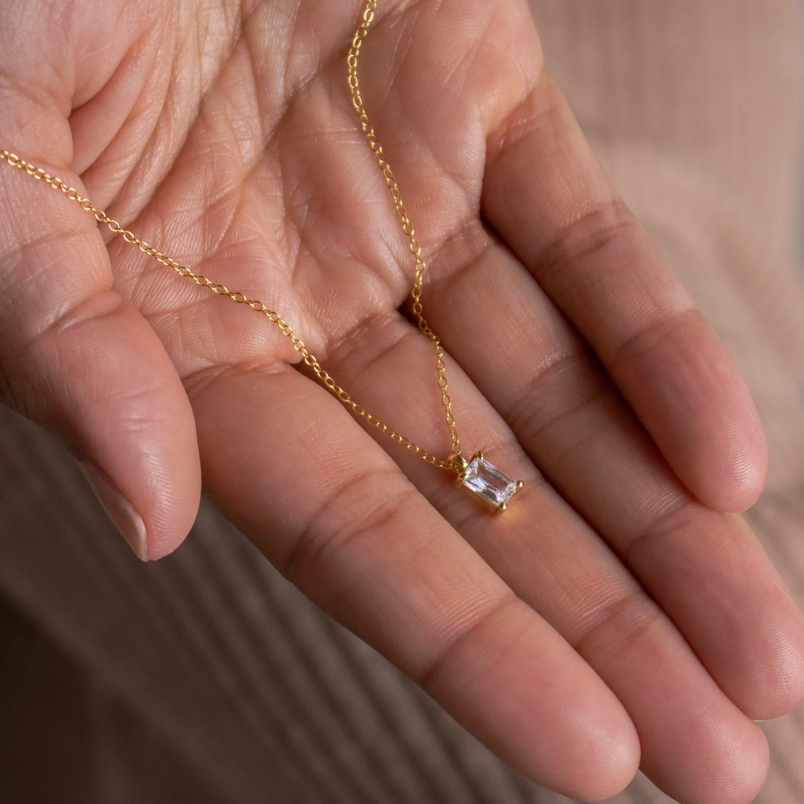 Sage Diamond Necklace in 18K Gold - Image 5