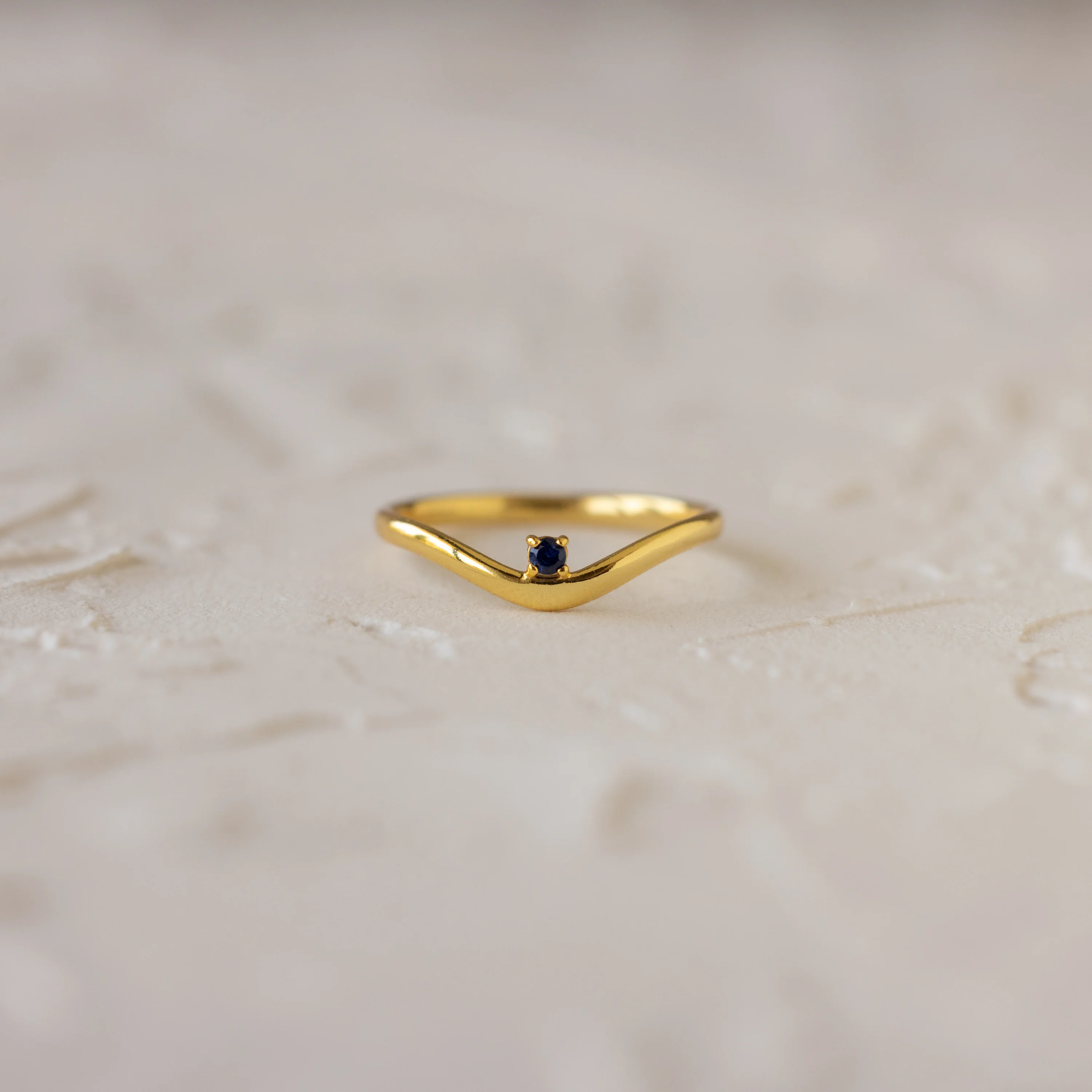 Birthstone Drop Curve Ring - Image 11