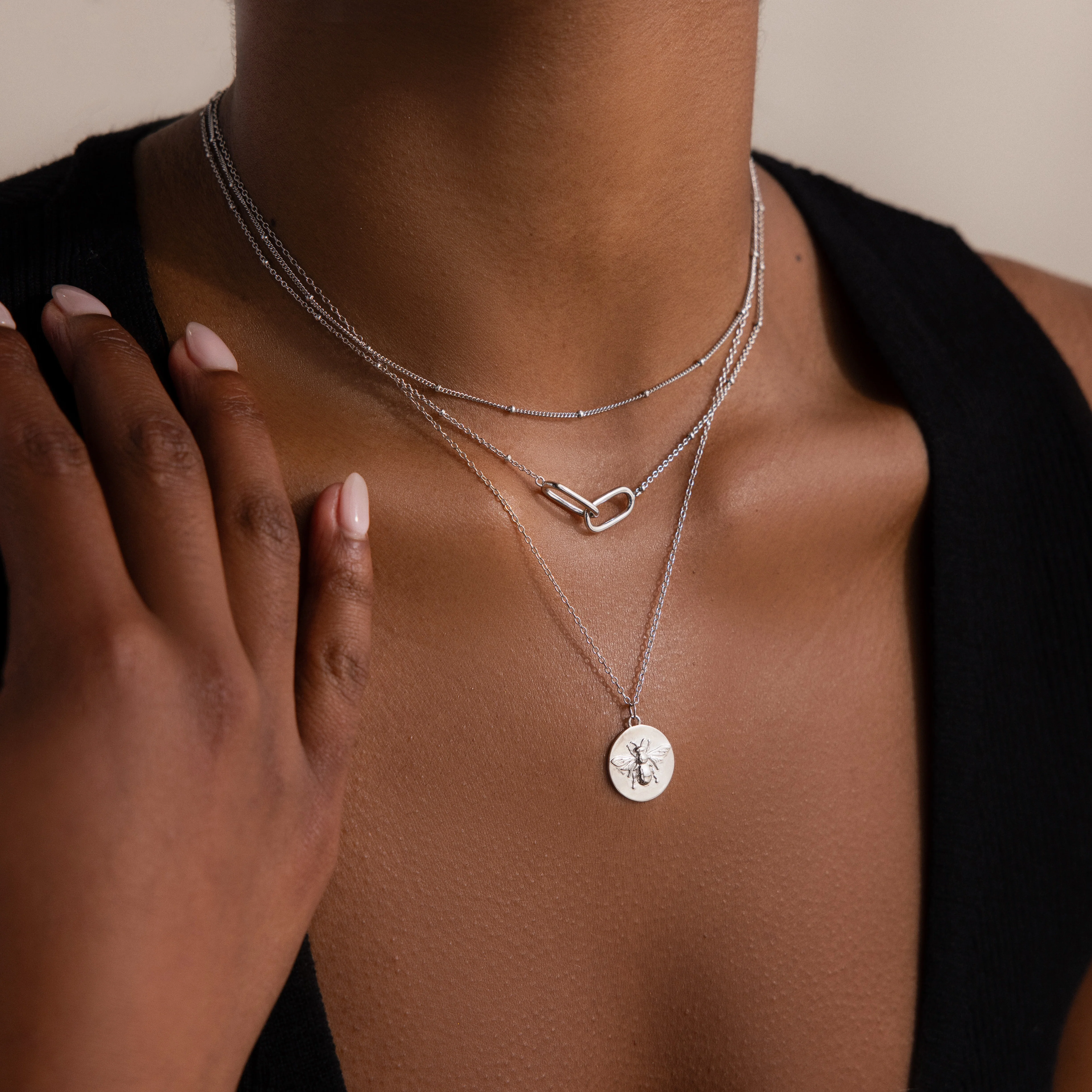 Satellite Necklace in Silver - Image 4