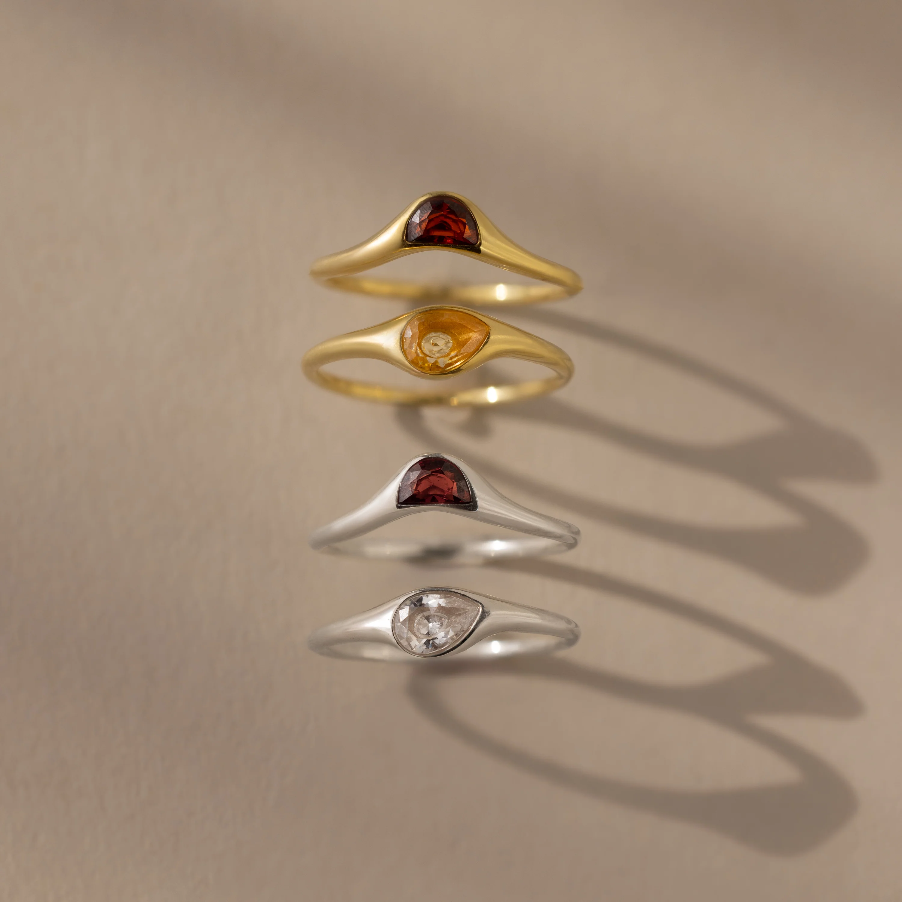 Sculpted Toi et Moi Ring Set - Image 6