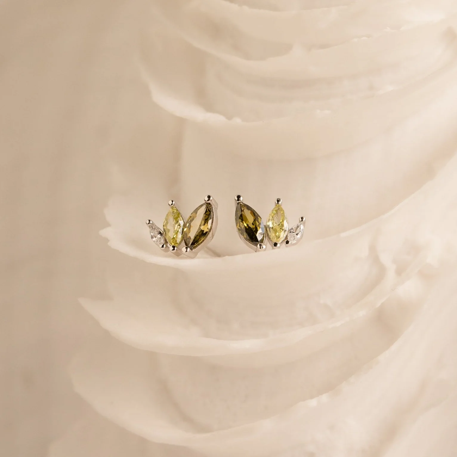 Seagrass Peridot Marquise Studs - Image 4