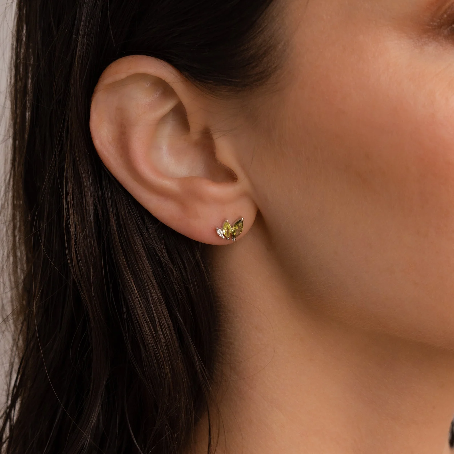 Seagrass Peridot Marquise Studs - Image 5