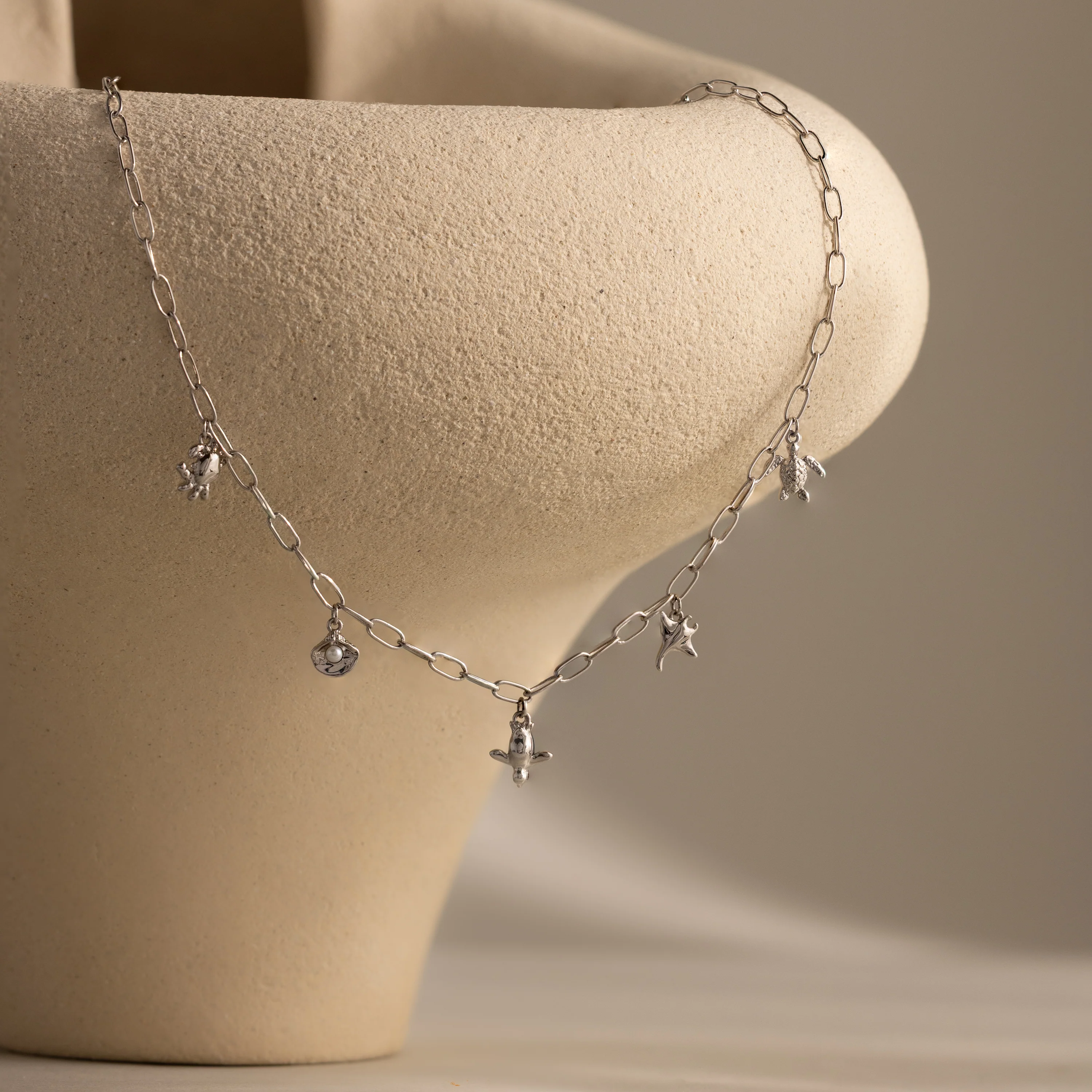 Seaside Charm Necklace in Silver - Image 3