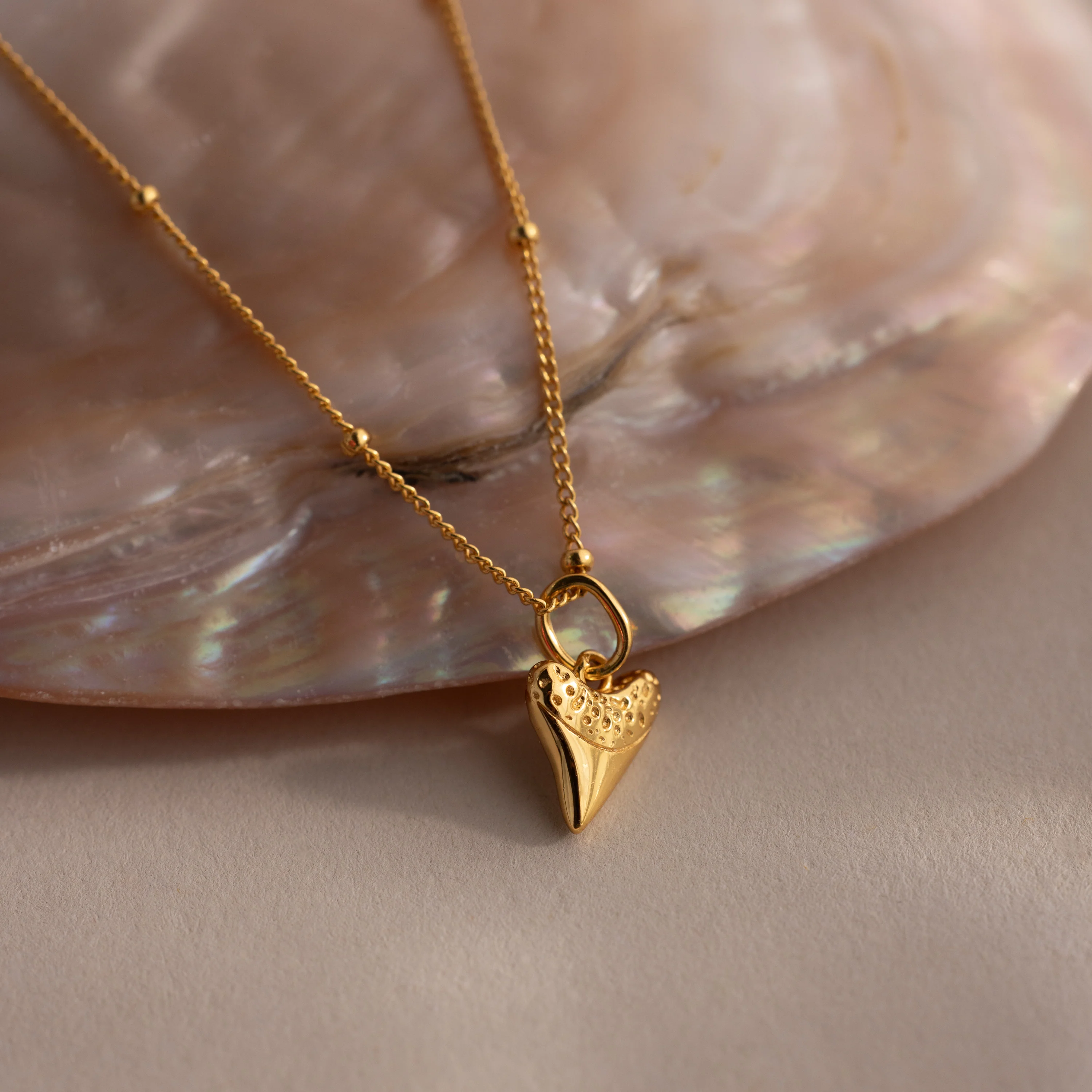 Shark Tooth Necklace in 18K Gold - Image 3