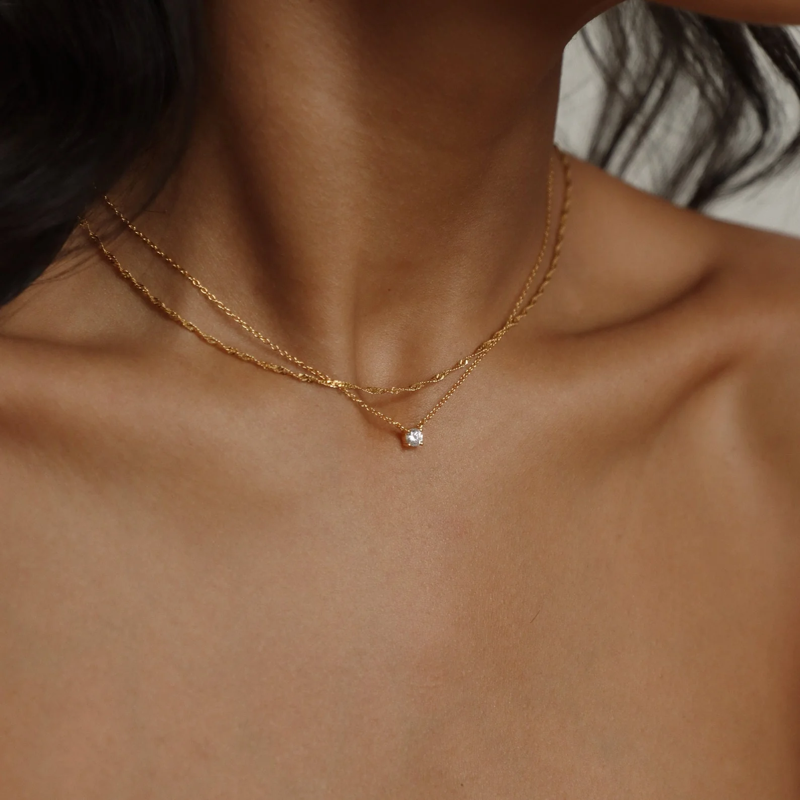 Singapore Twist Necklace in 18K Gold - Image 4