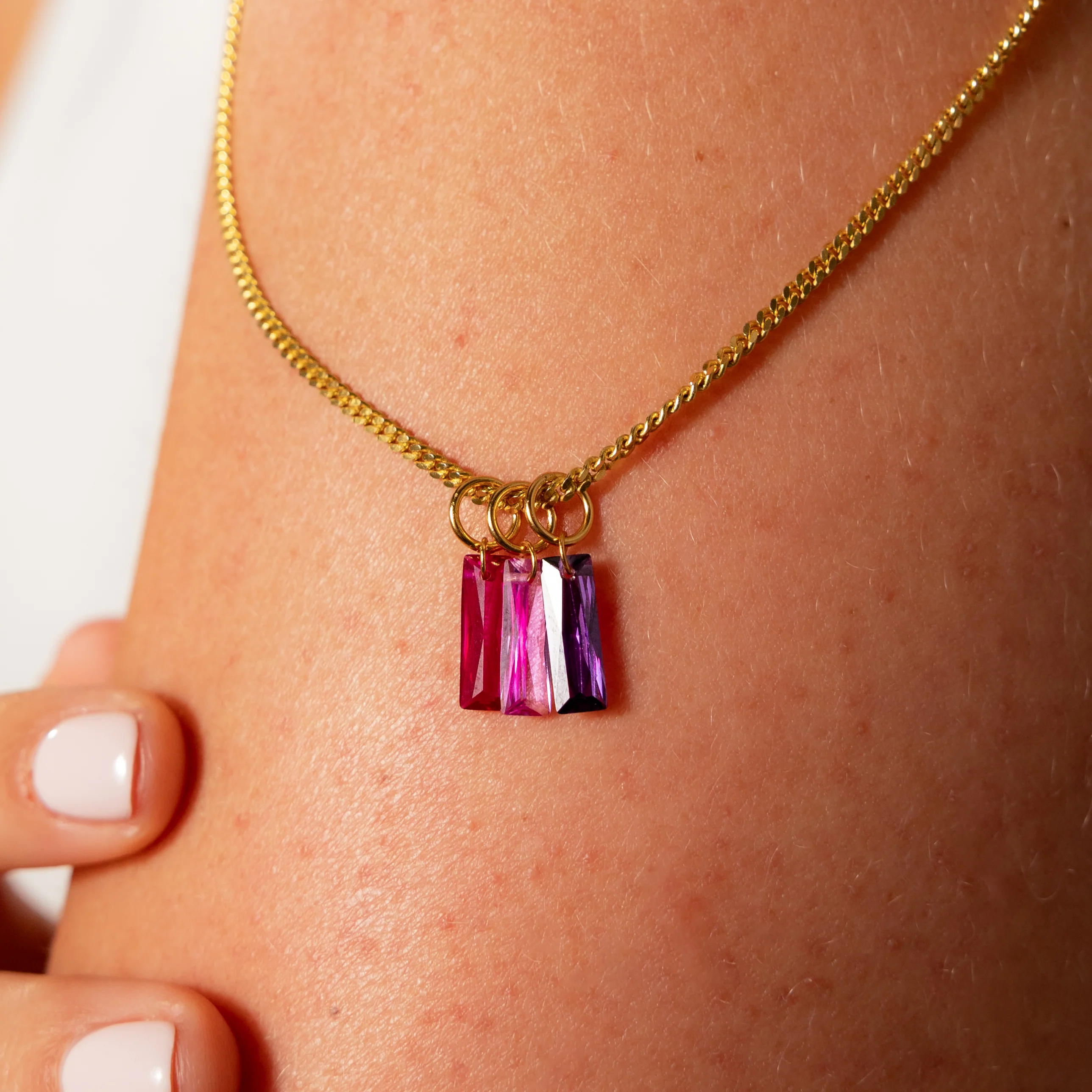 Skinny Baguette Alexandrite Charm - Image 2