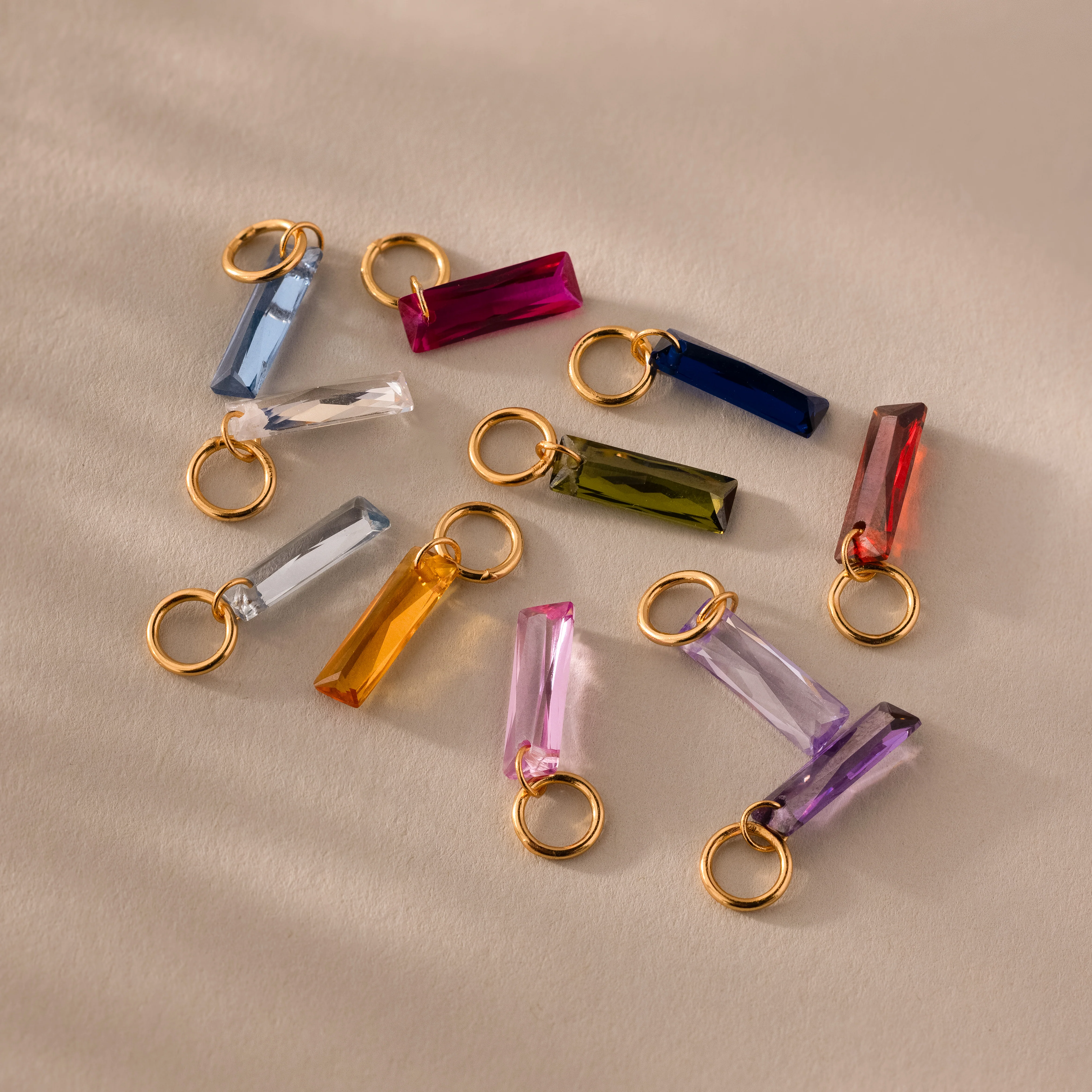 Skinny Baguette Amethyst Charm - Image 5