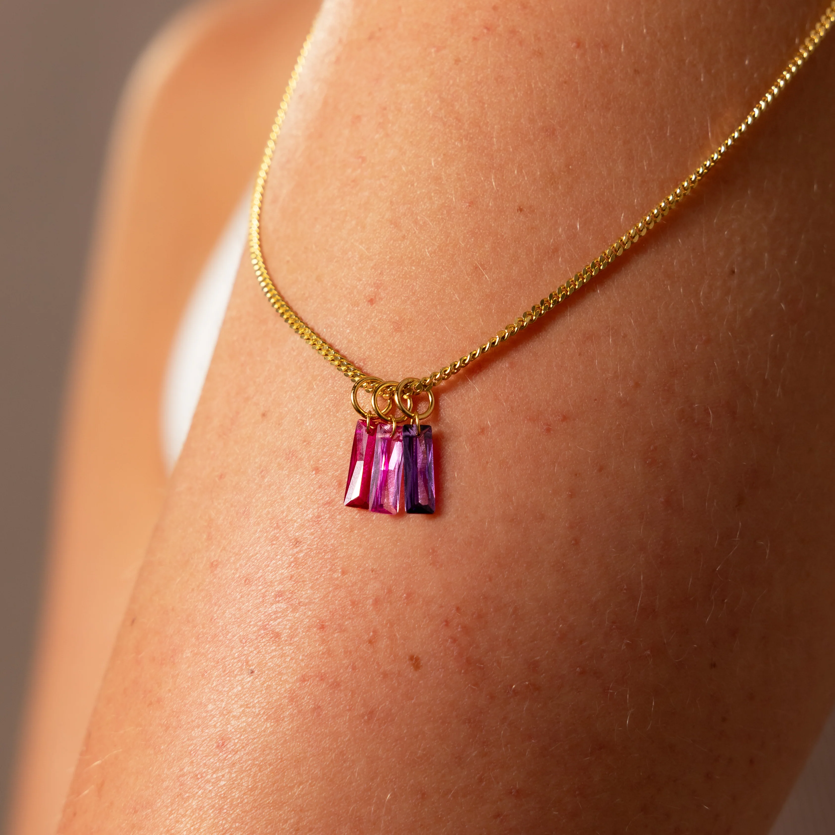 Skinny Baguette Ruby Charm - Image 4