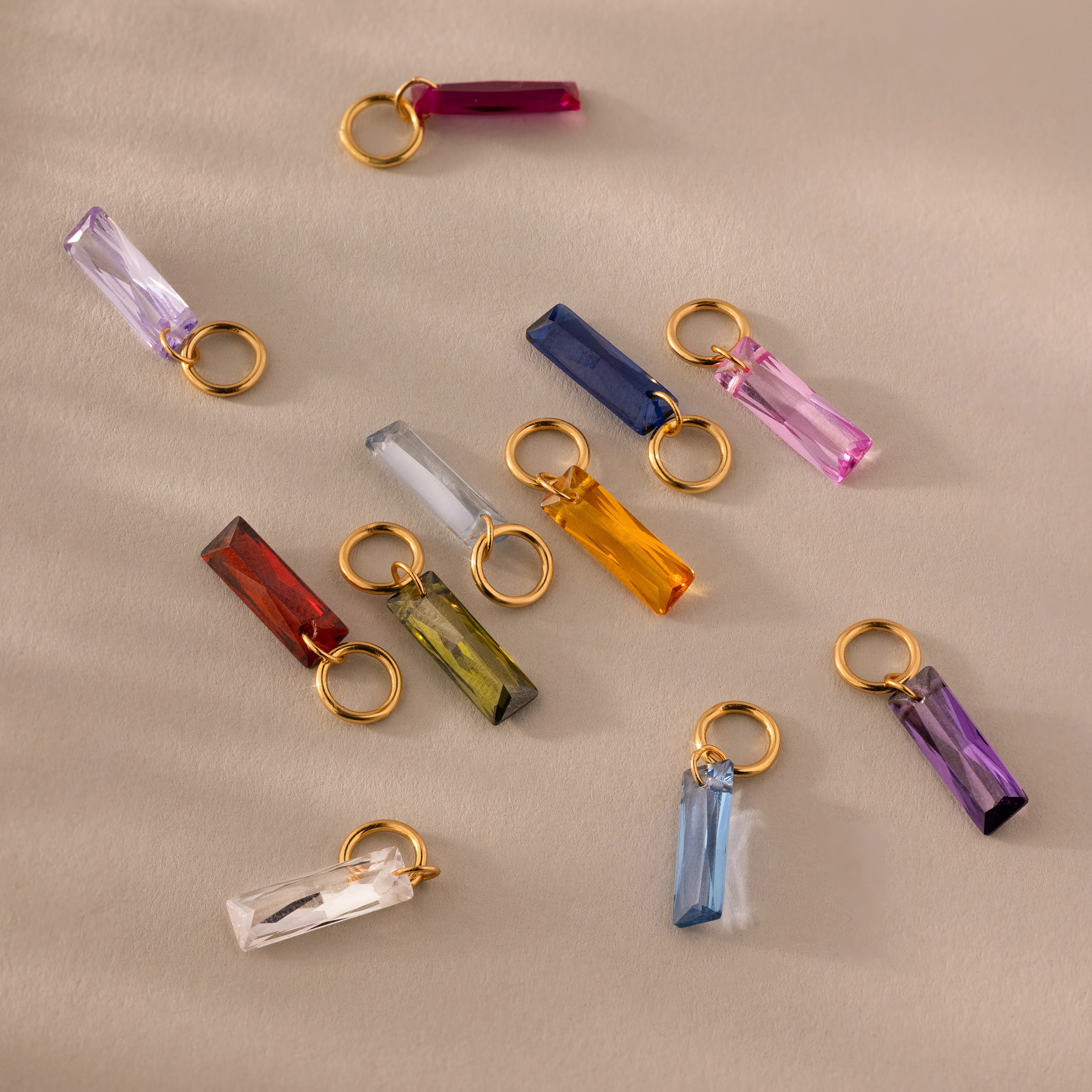 Skinny Baguette Sapphire Charm - Image 3