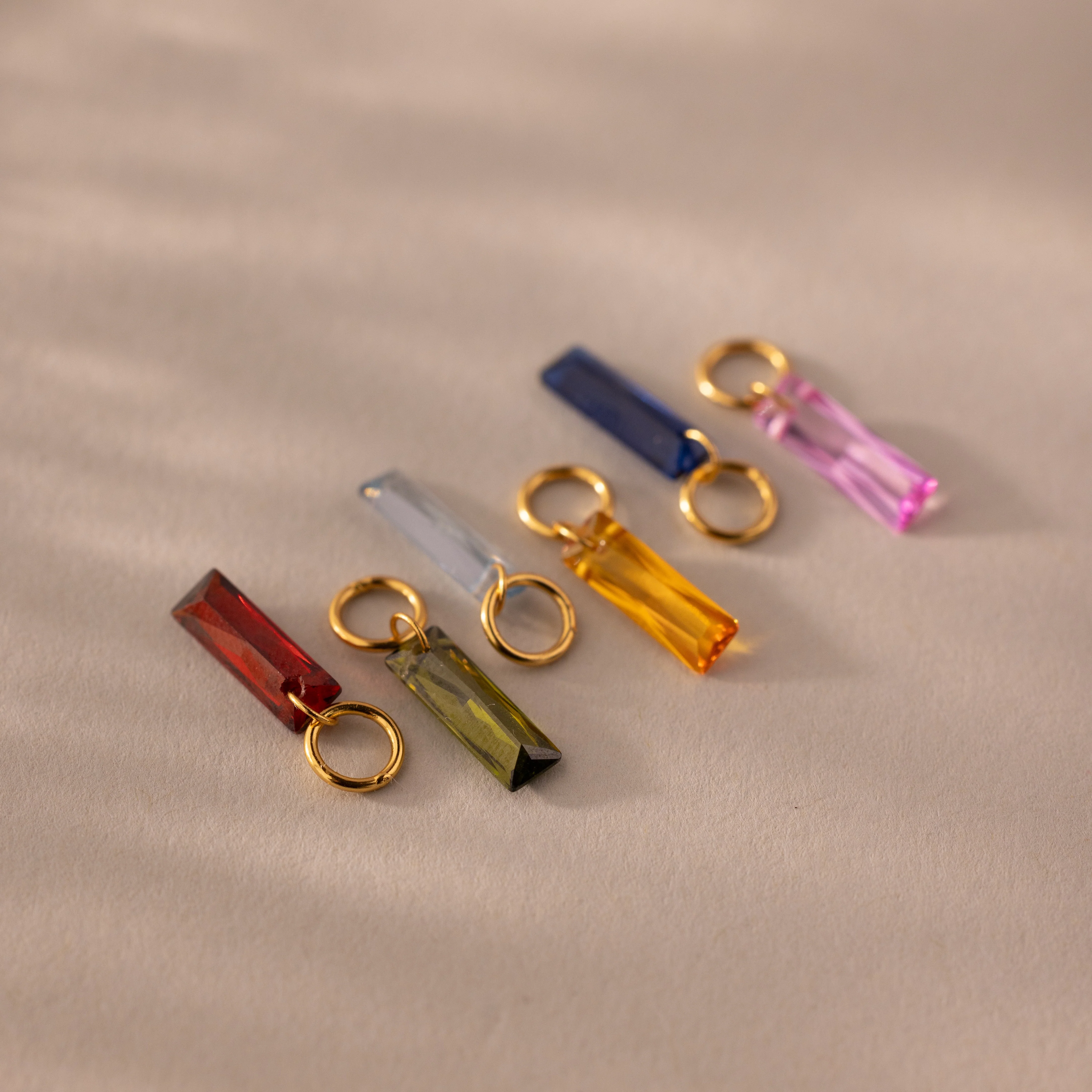 Skinny Baguette Peridot Charm - Image 3