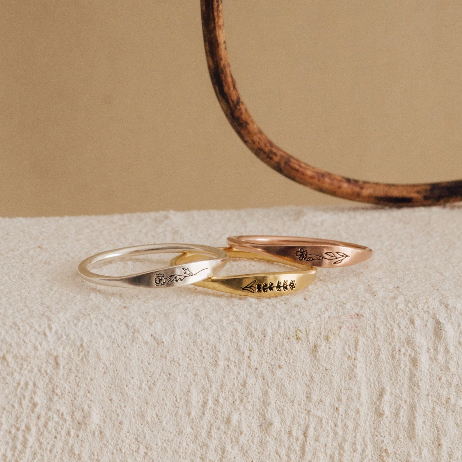 Skinny Birth Flower Ring - Image 3