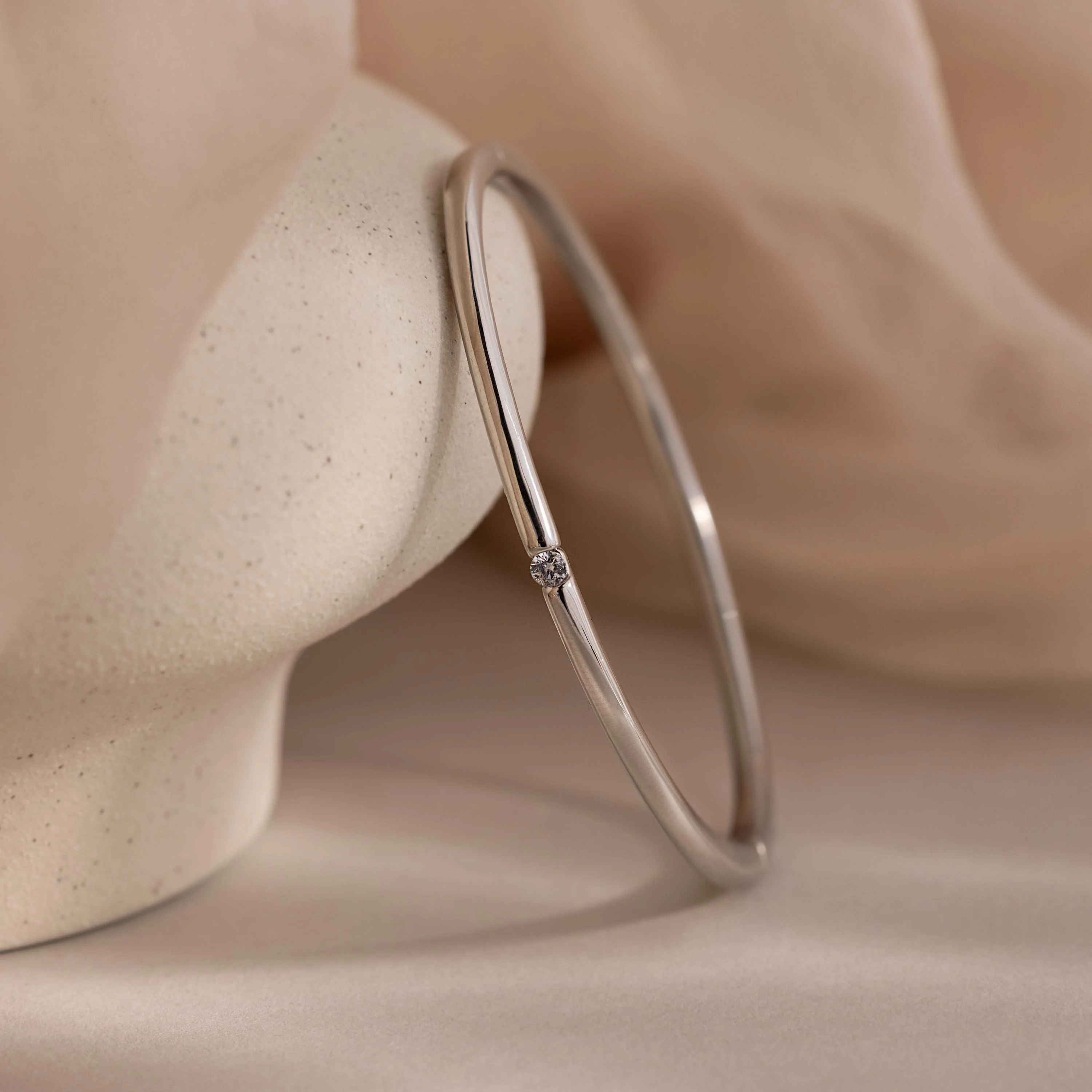 Skinny Diamond Bangle - Image 4