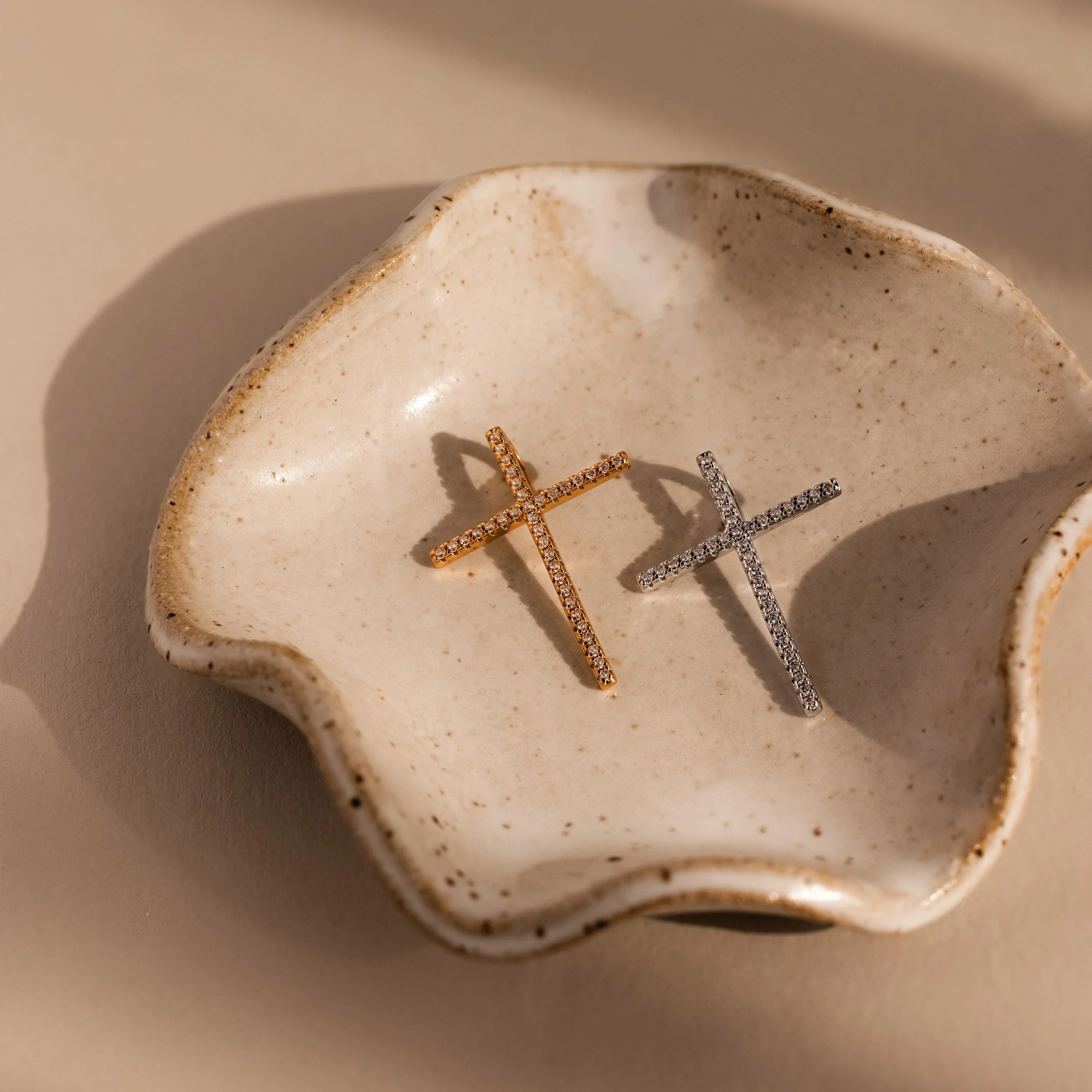 Skinny Pave Cross Charm - Image 4