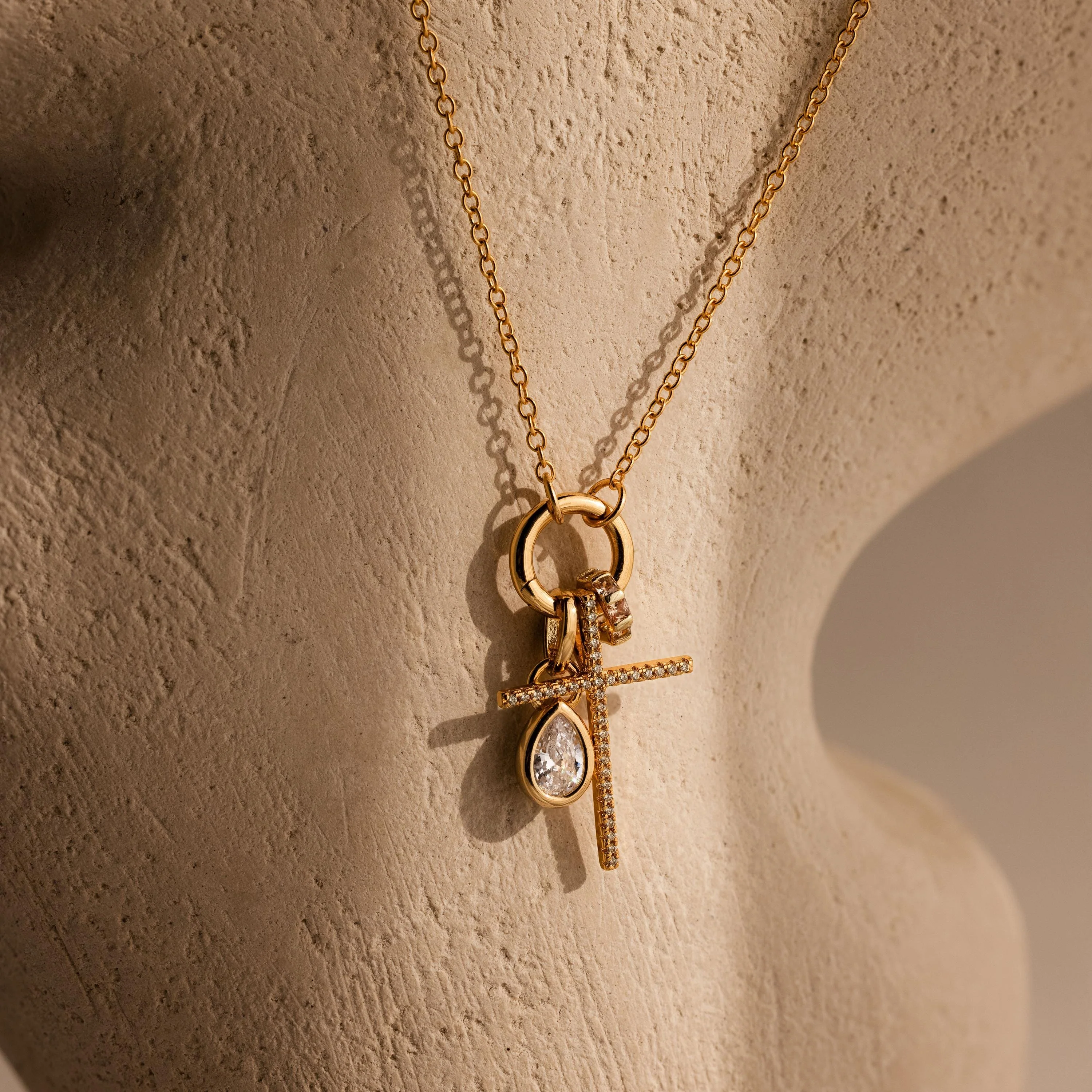 Skinny Pave Cross Charm - Image 8