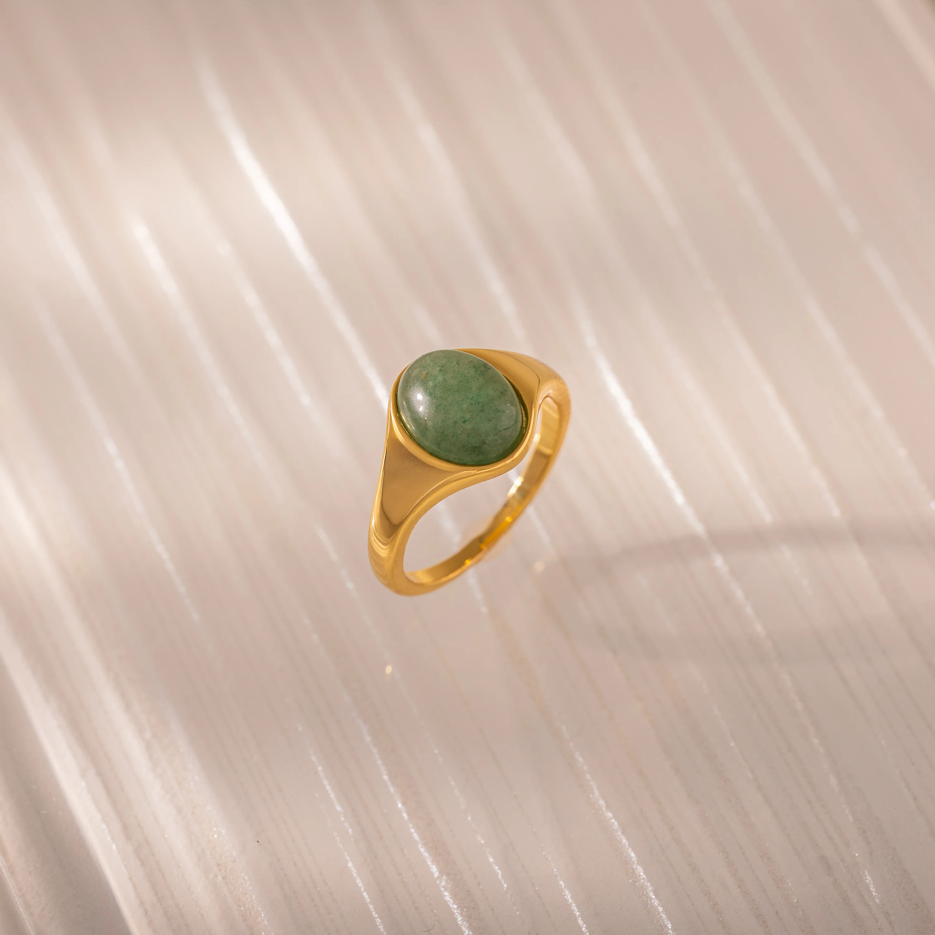 Solace Jade Signet Ring - Image 3