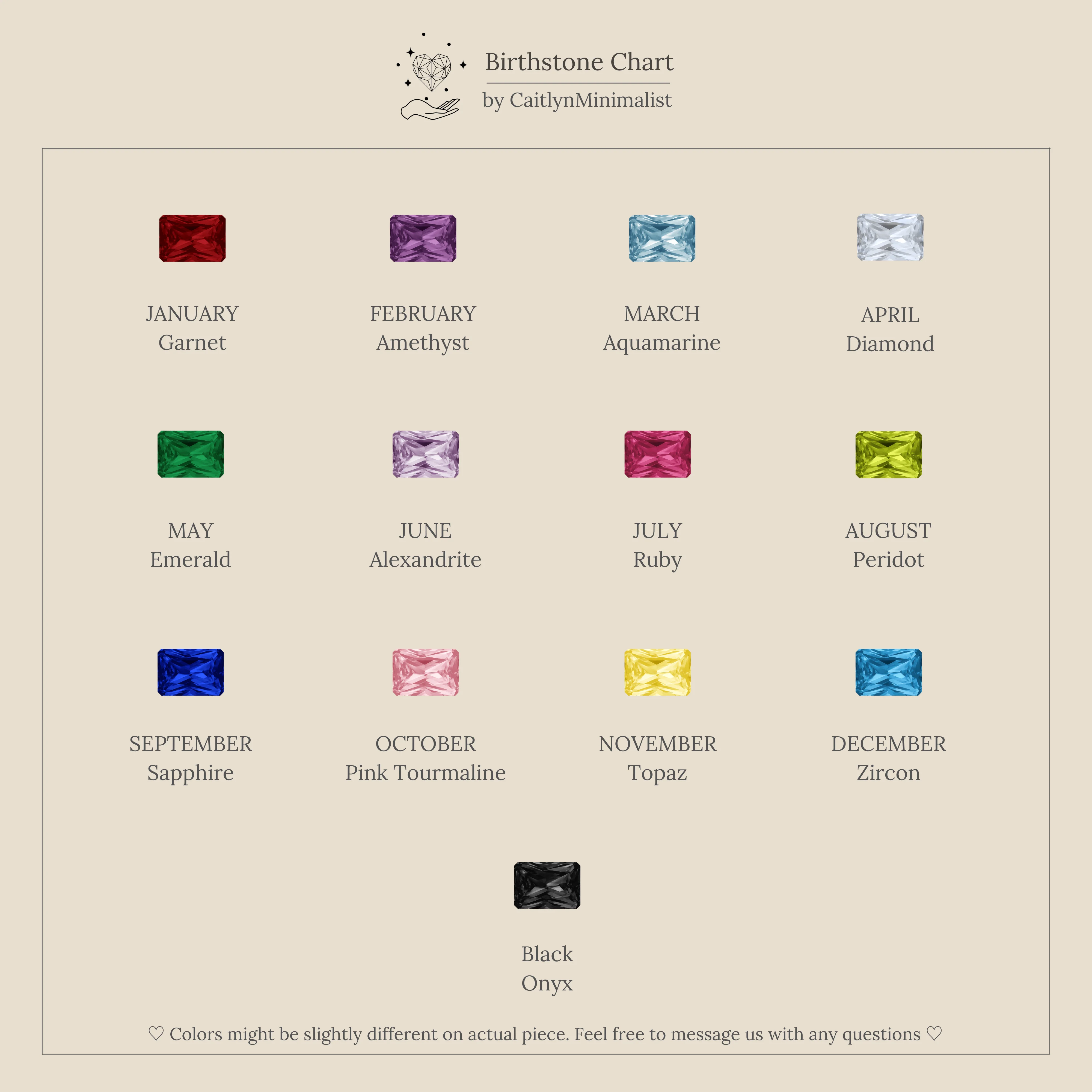 Space Baguette Birthstone Ring - Image 8