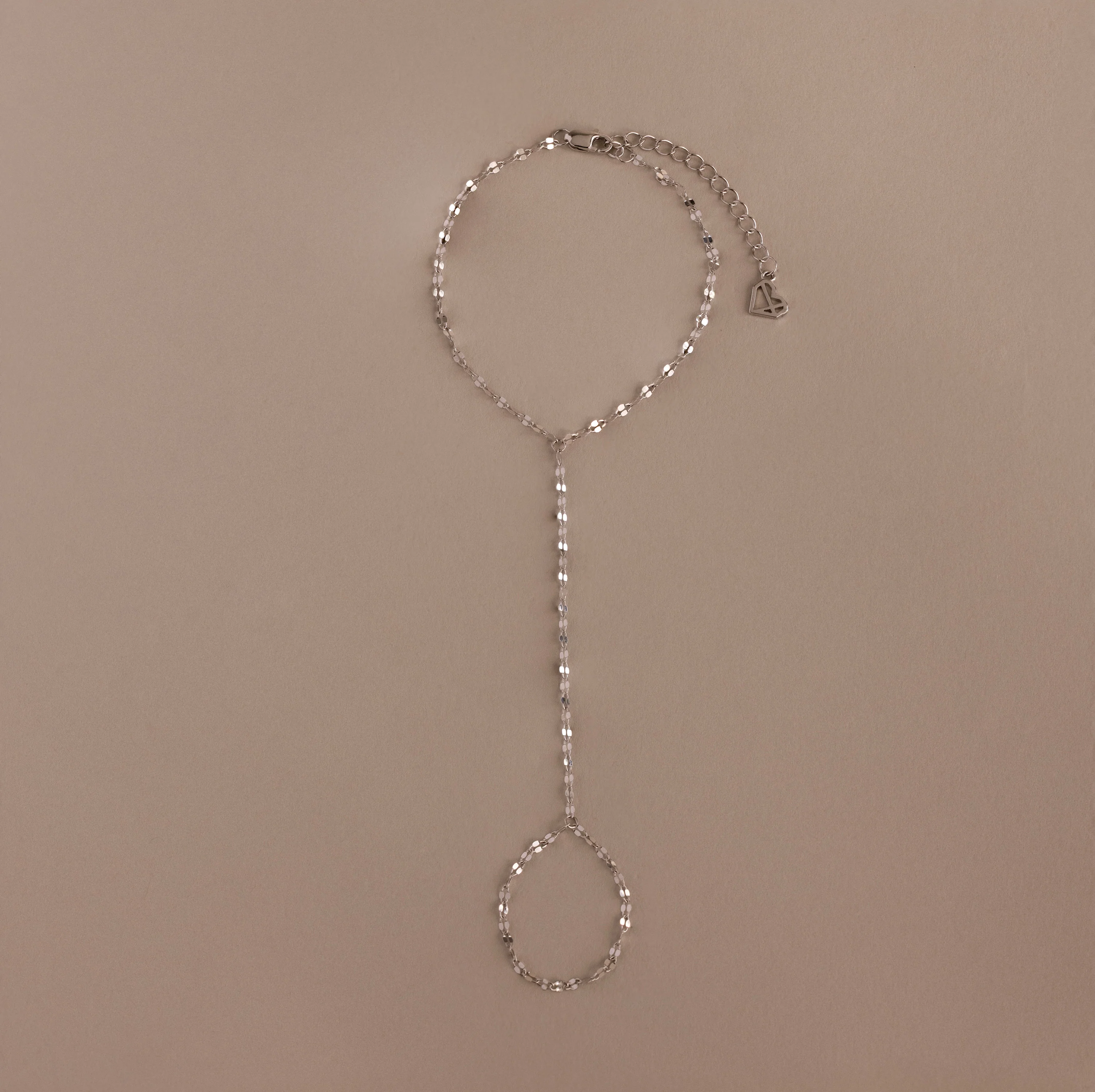 Sparkle Hand Chain Bracelet in Silver - Image 6