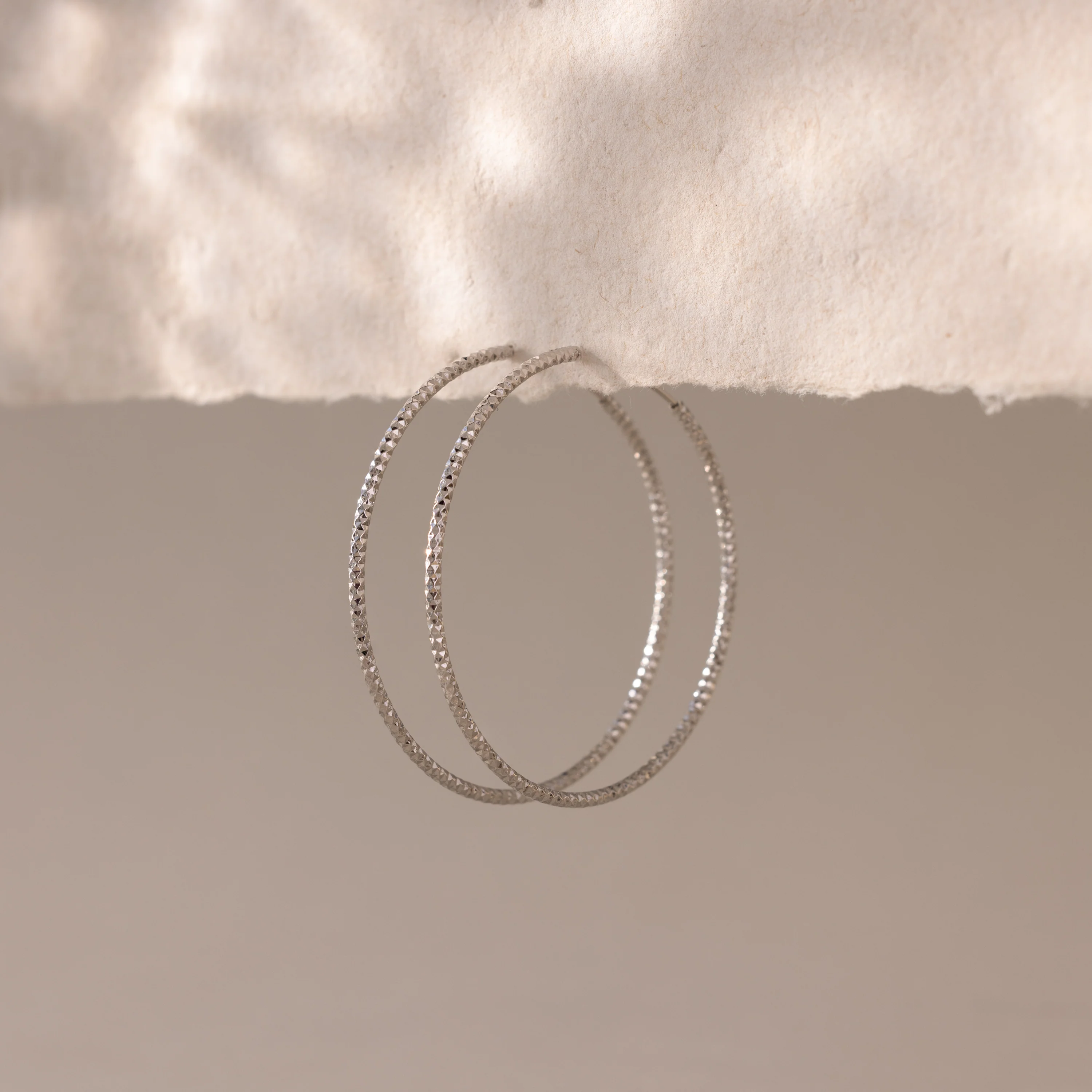 Thin Sparkle Hoops - Image 3