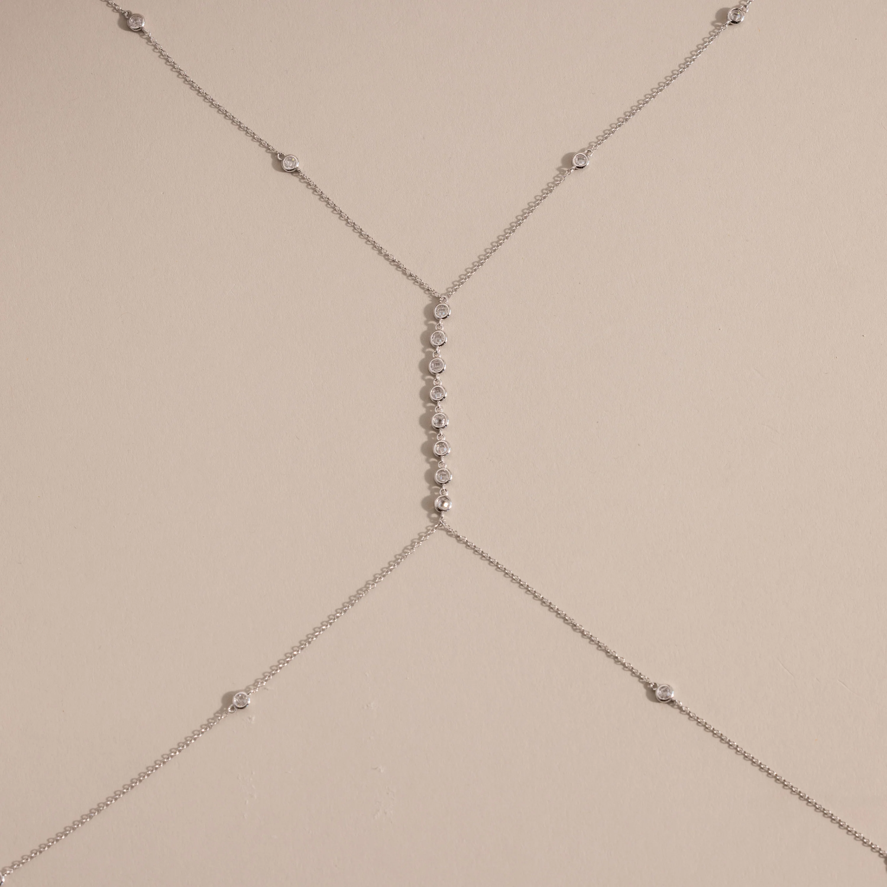 Sprinkle Diamond Body Chain in Silver - Image 3