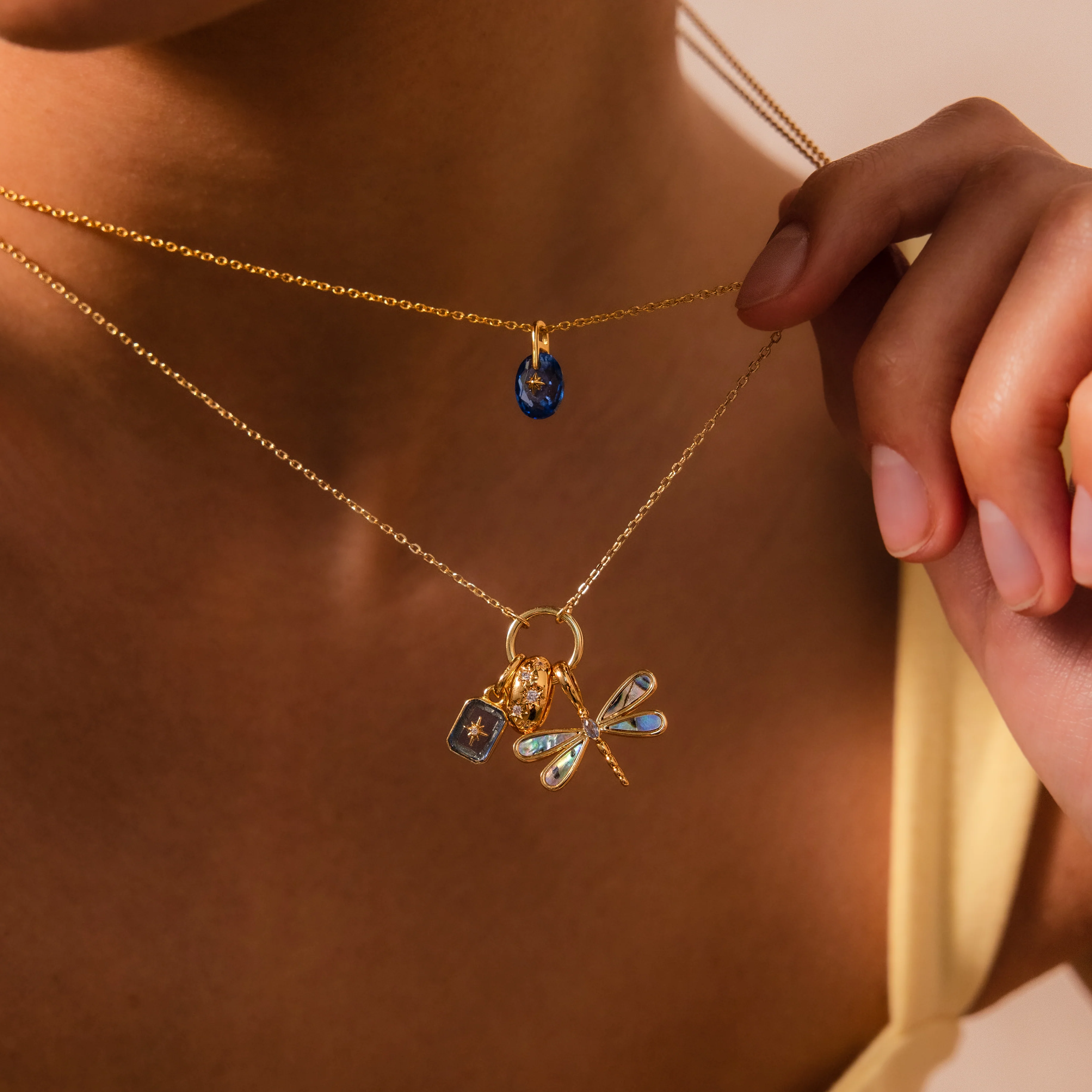 Sprinkle Diamond Dome Spacer Charm in 18K Gold - Image 2