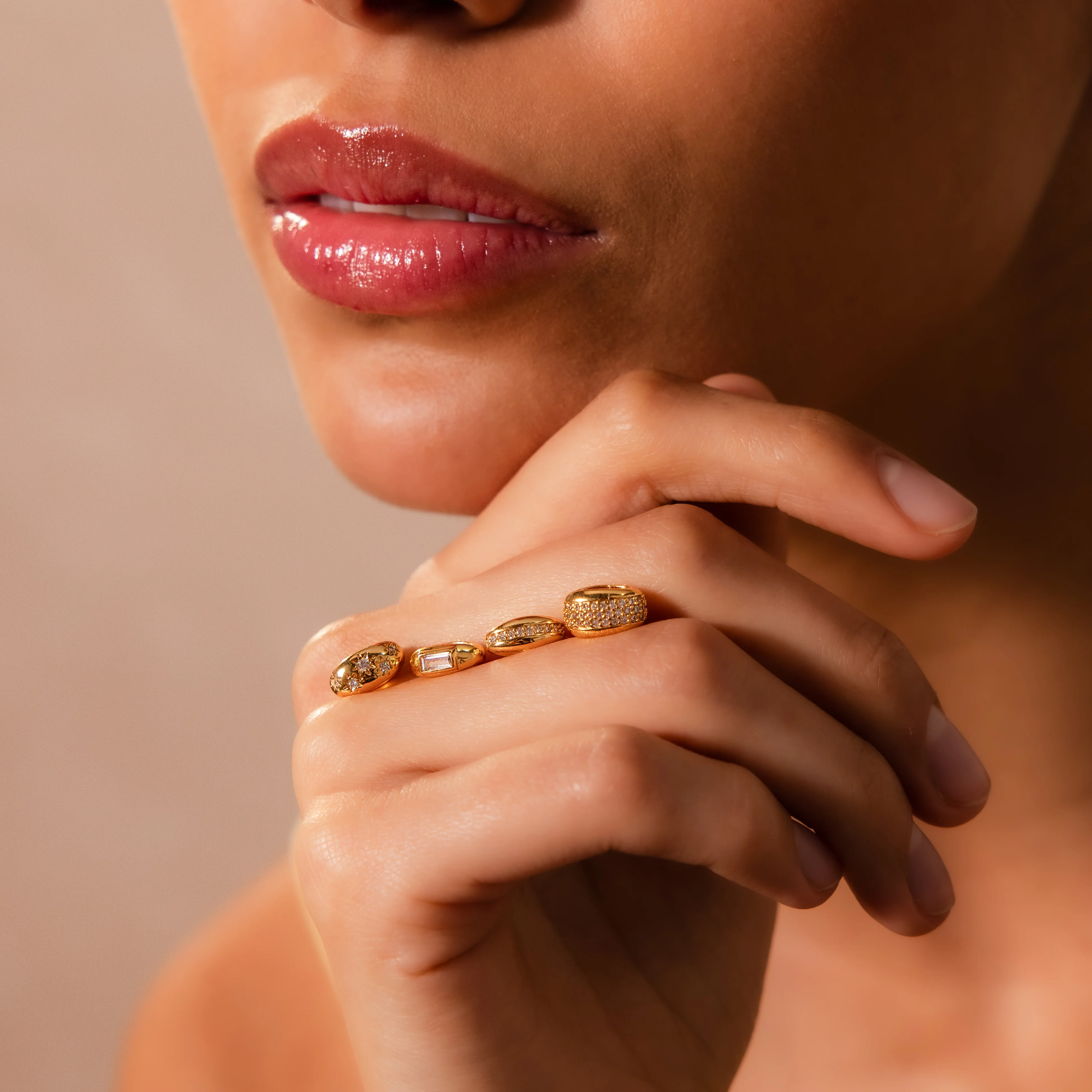 Sprinkle Diamond Dome Spacer Charm in 18K Gold - Image 8